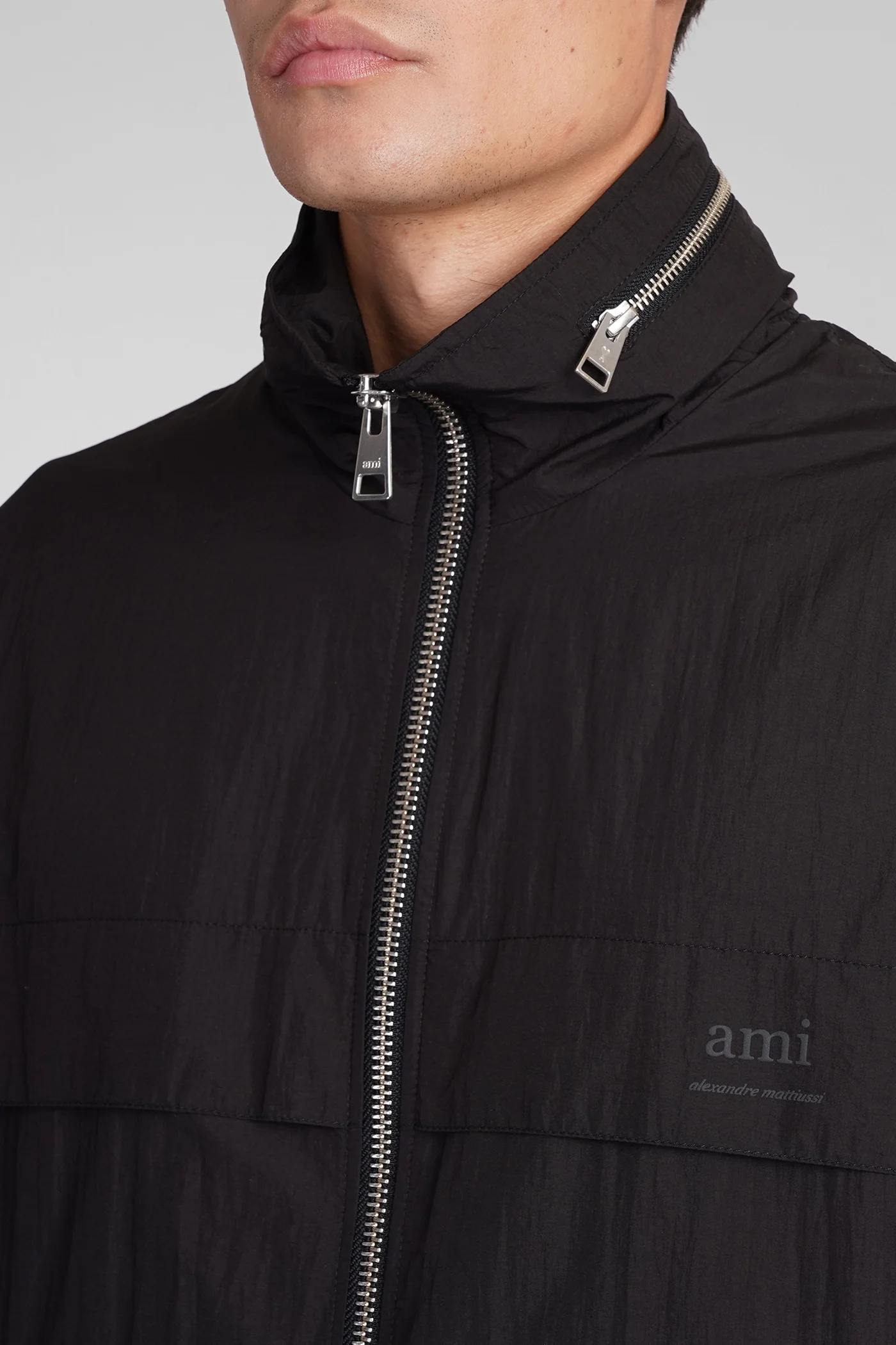 Casual jacket in black polyamide - Image 5
