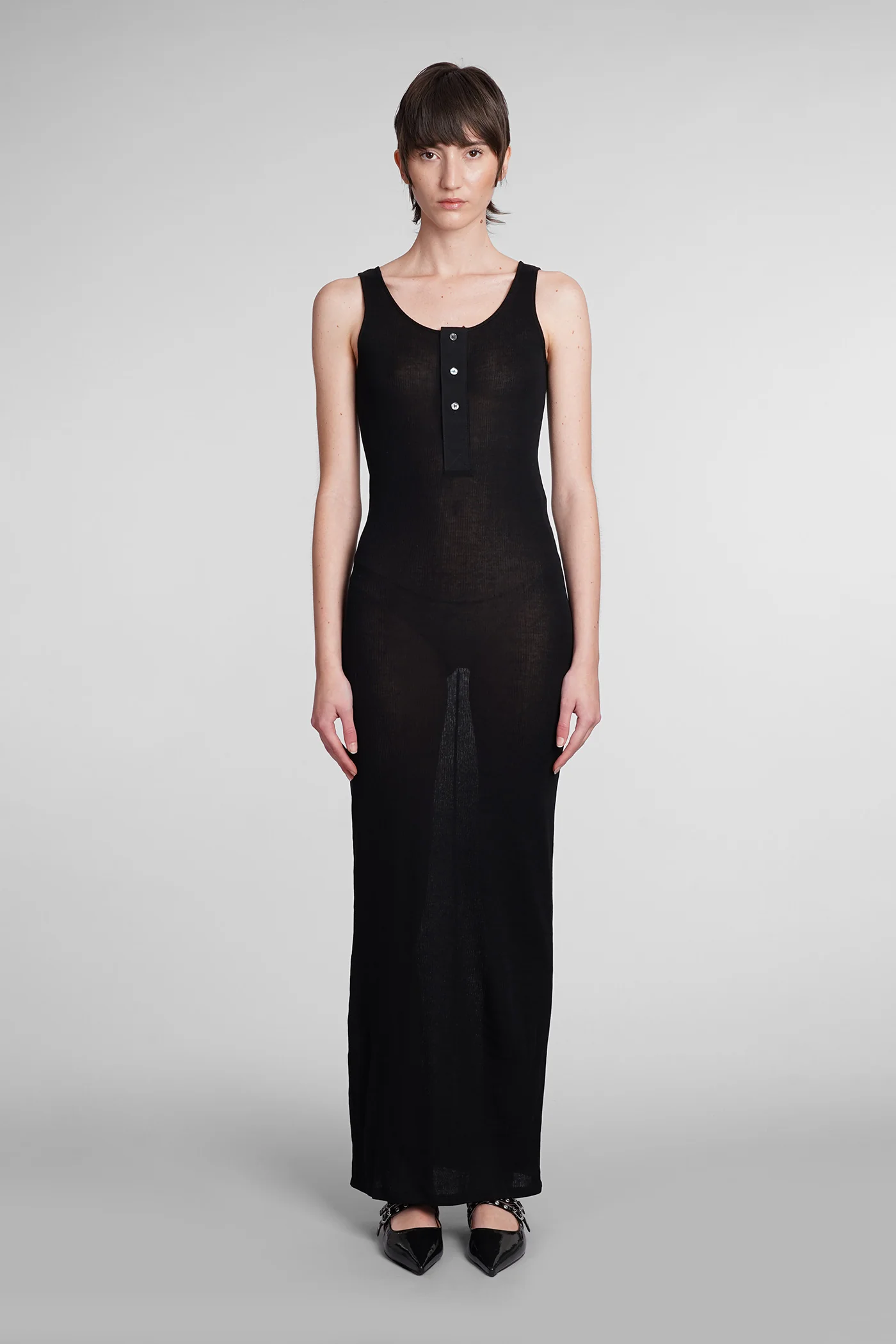 Dress woman in black cotton