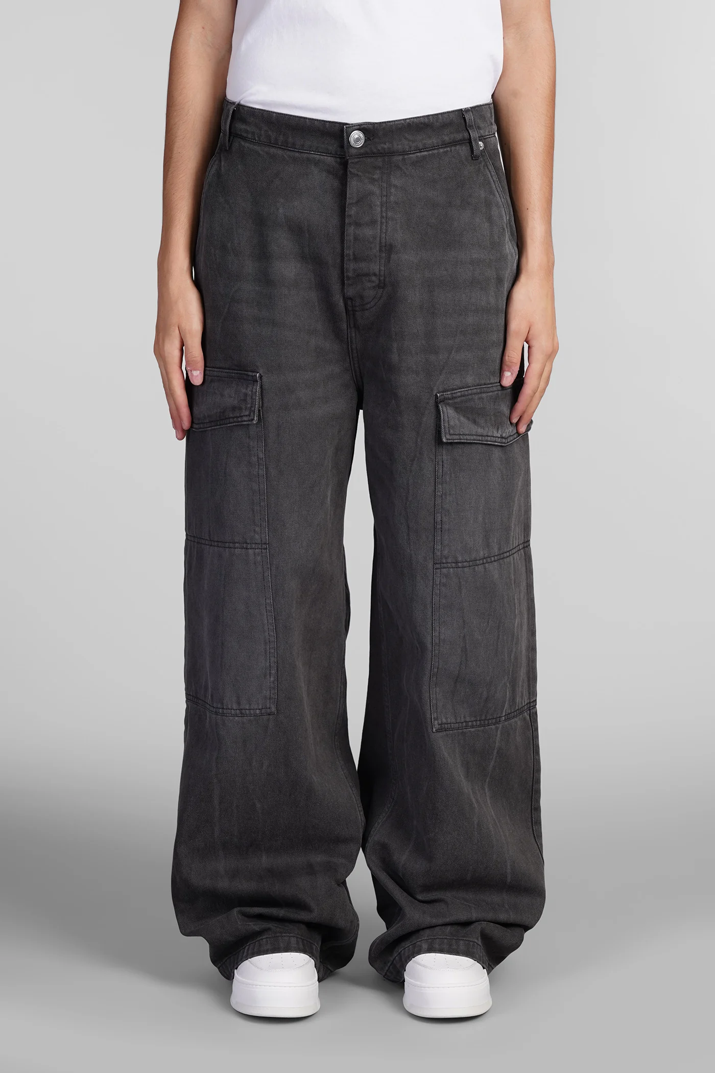 Jeans in black cotton