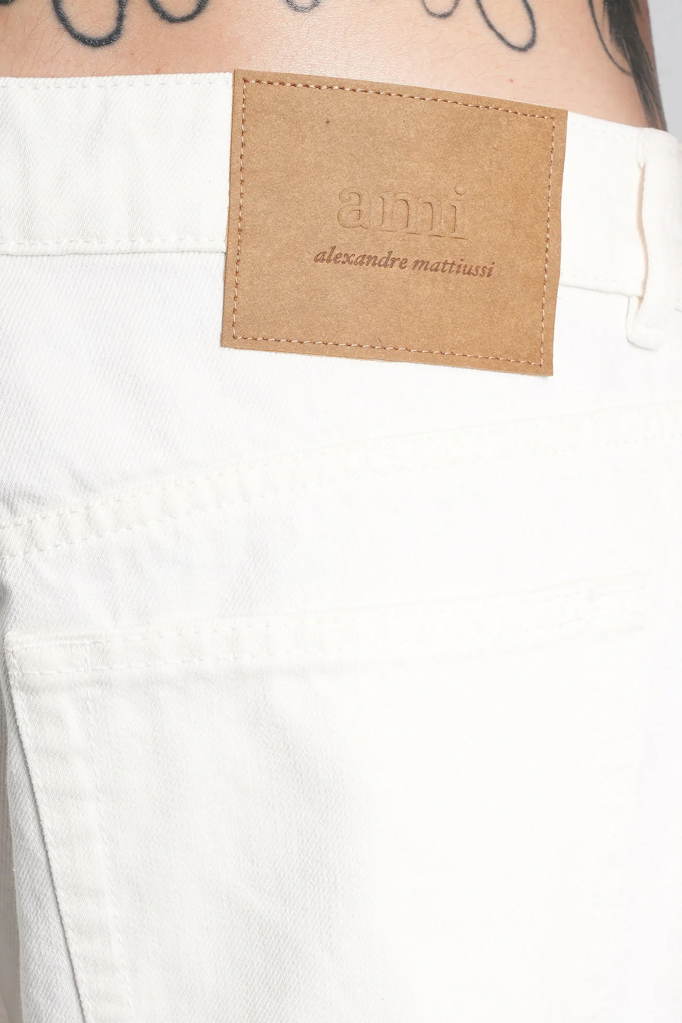 Jeans in white cotton - Image 5