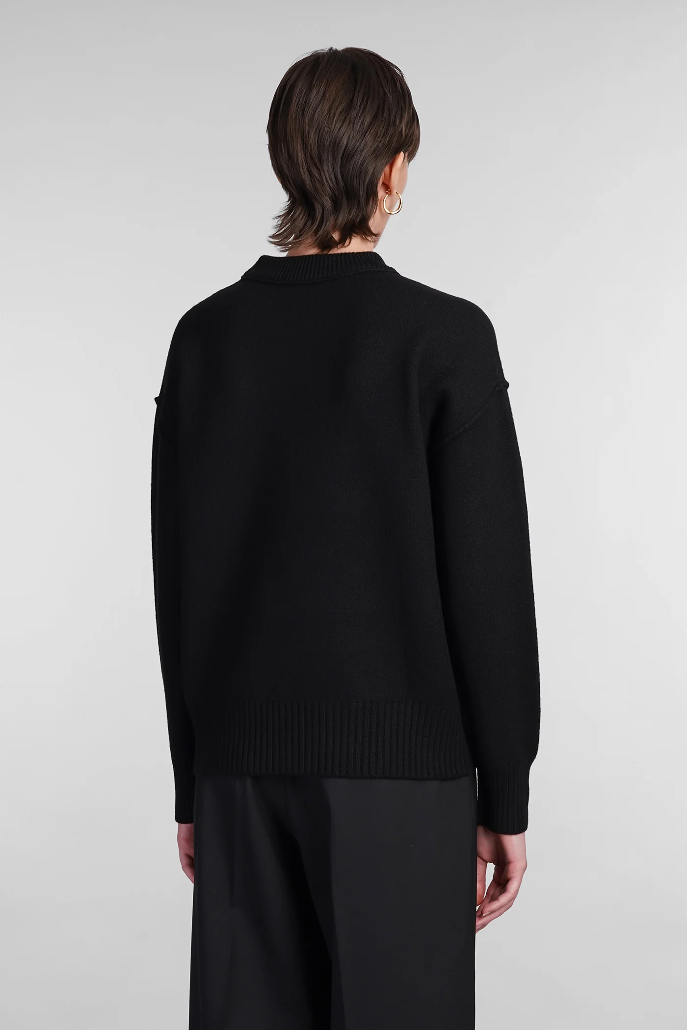 Knitwear in black wool - Image 3
