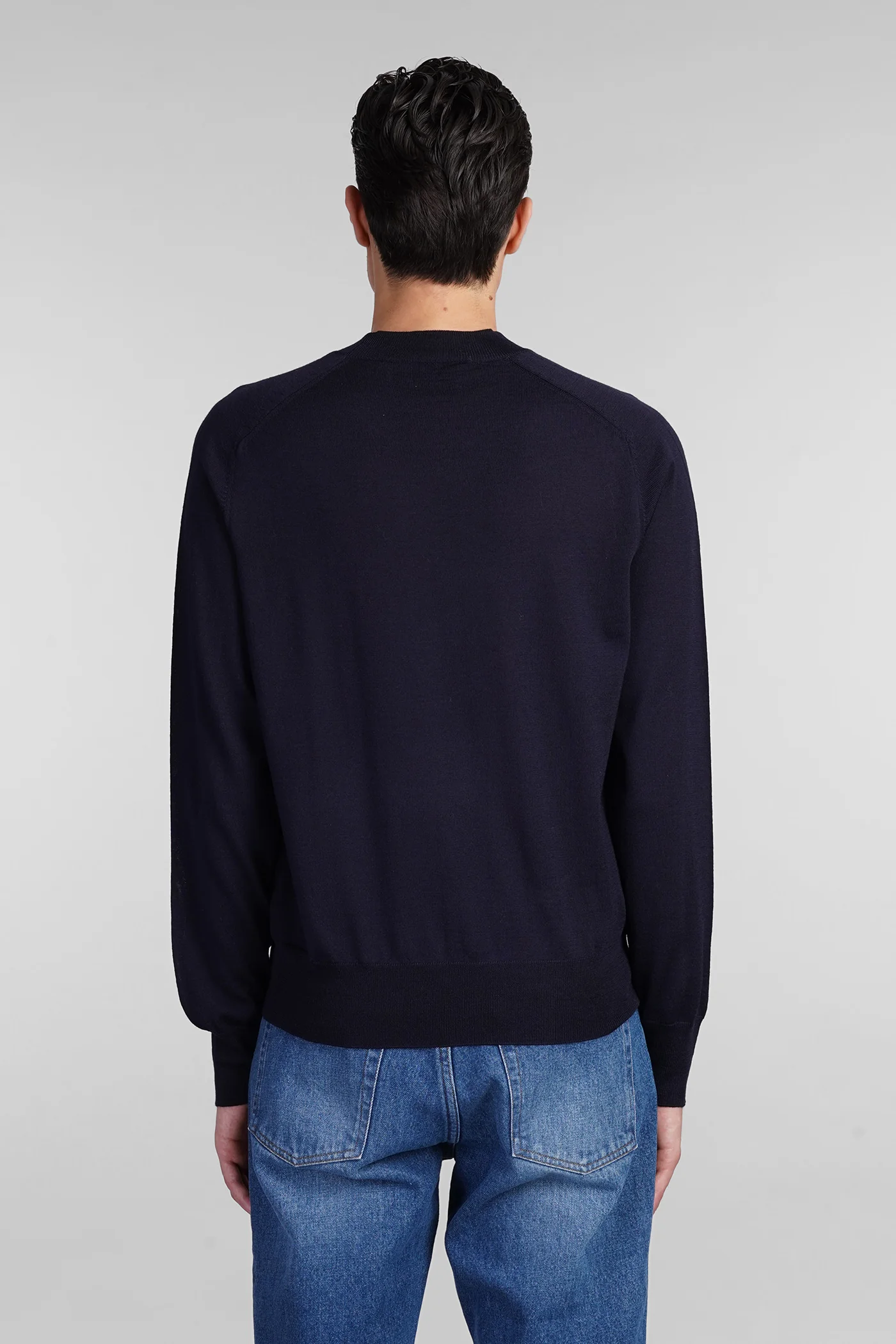 Knitwear in blue wool - Image 3