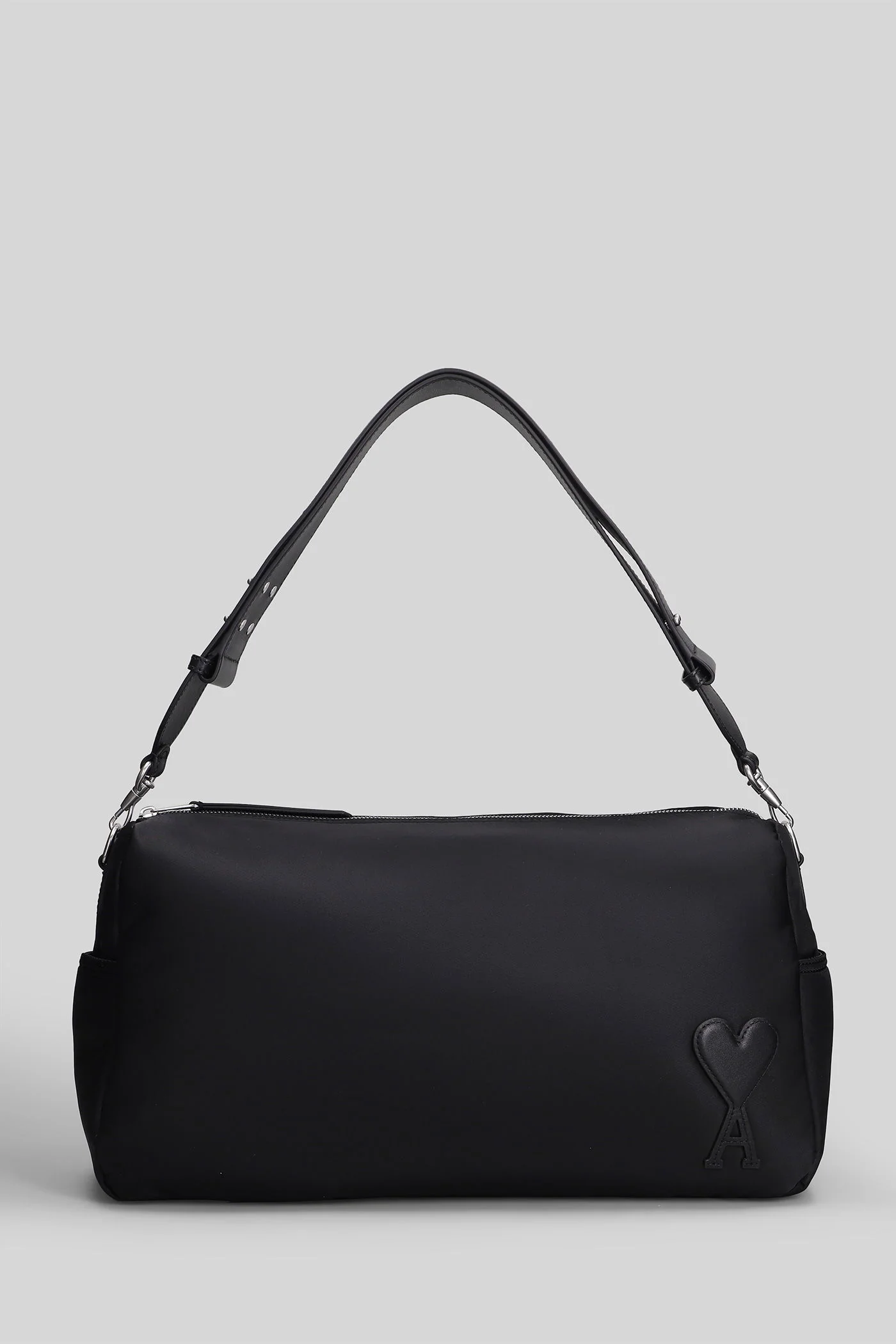 Marcel large Shoulder bag in black polyamide
