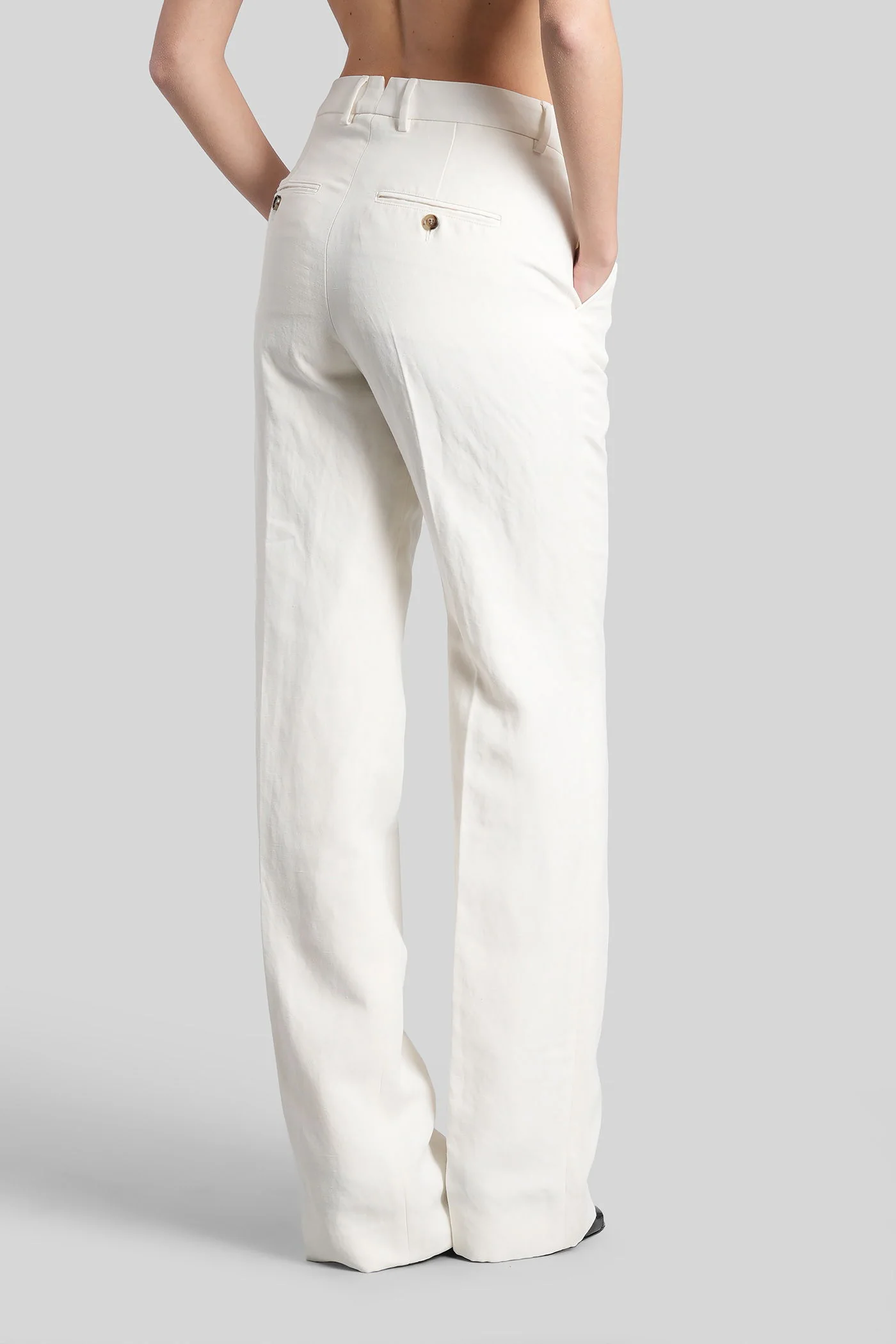 Pants in beige viscose - Image 3