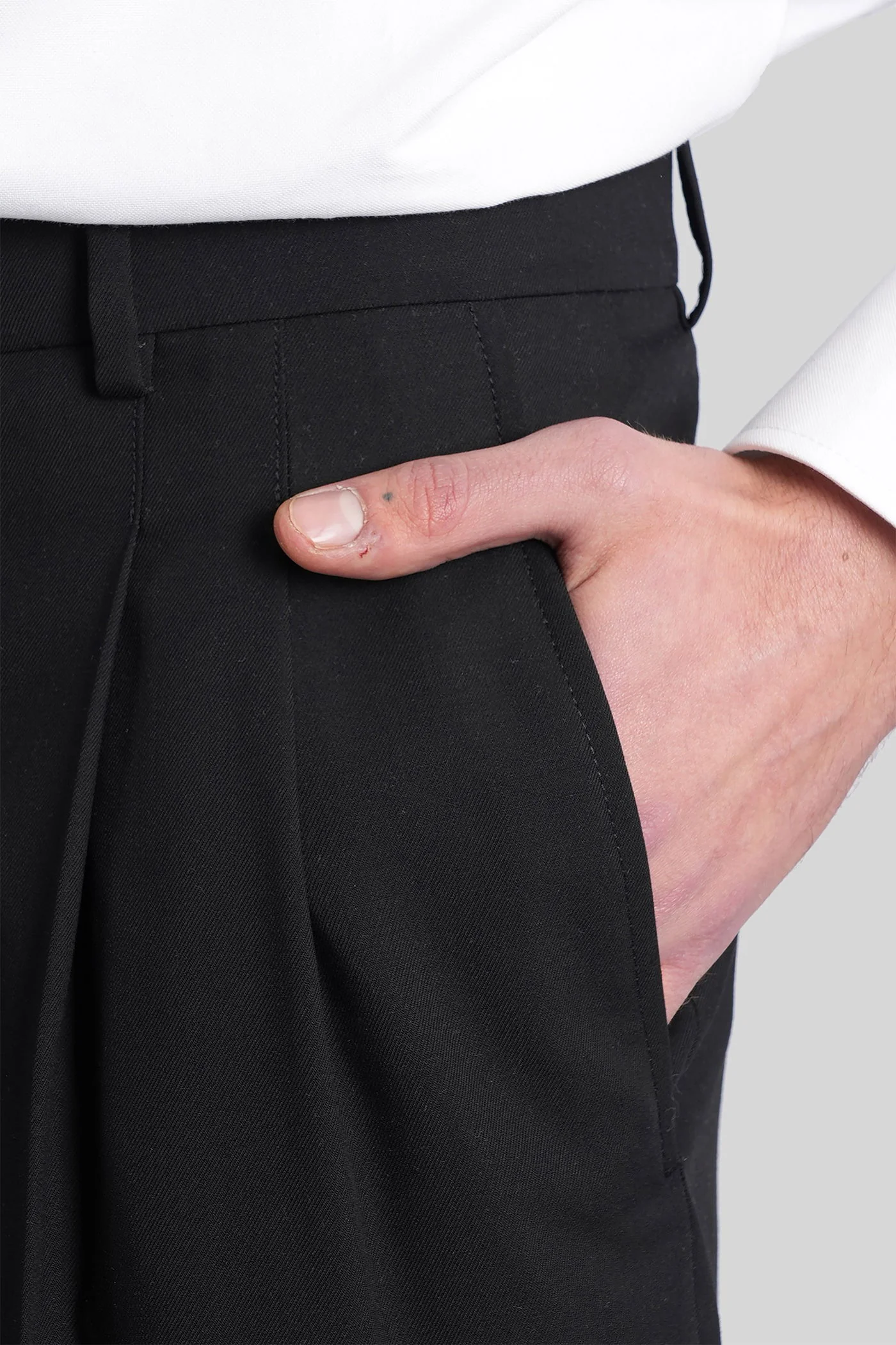 Pants in black wool - Image 5