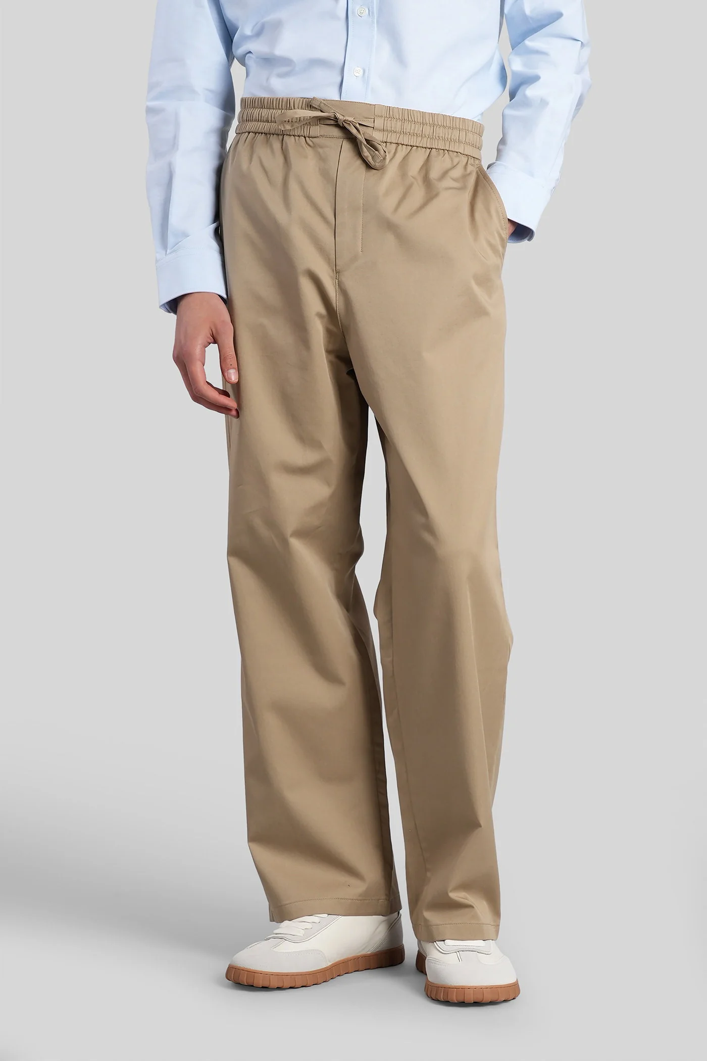Pants in taupe cotton