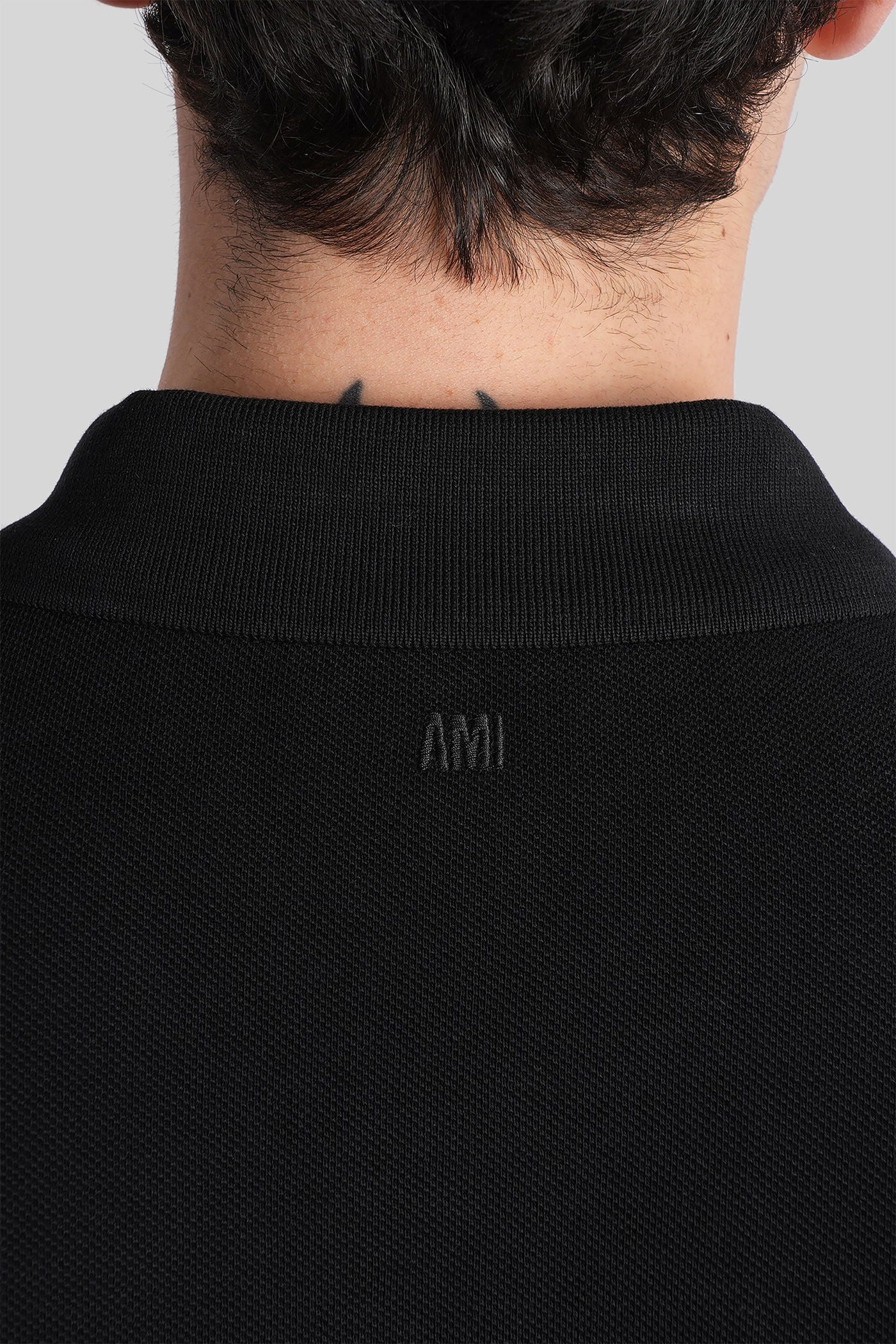 Polo in black cotton - Image 5