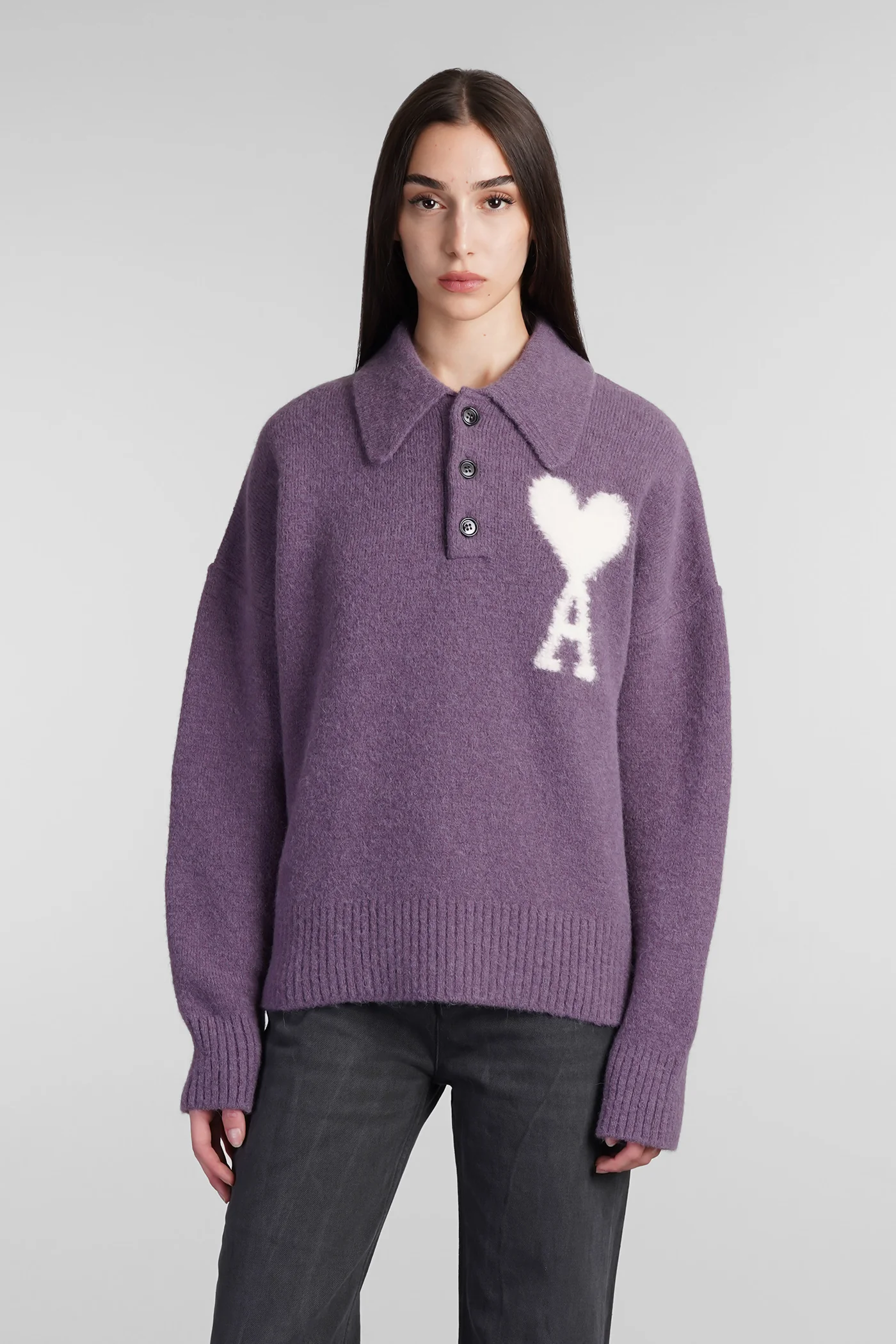 Polo in Viola wool