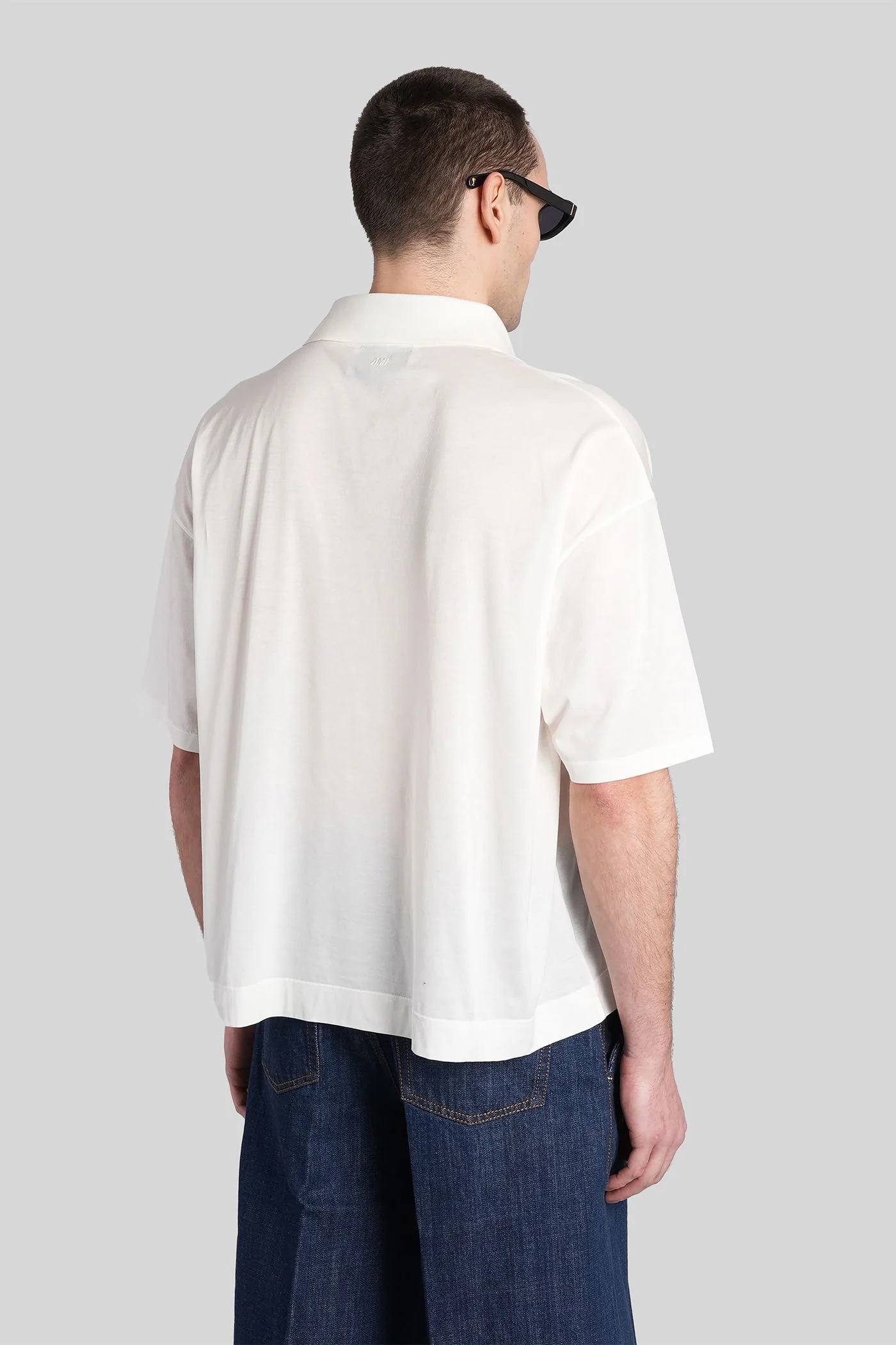 Polo in white cotton - Image 3