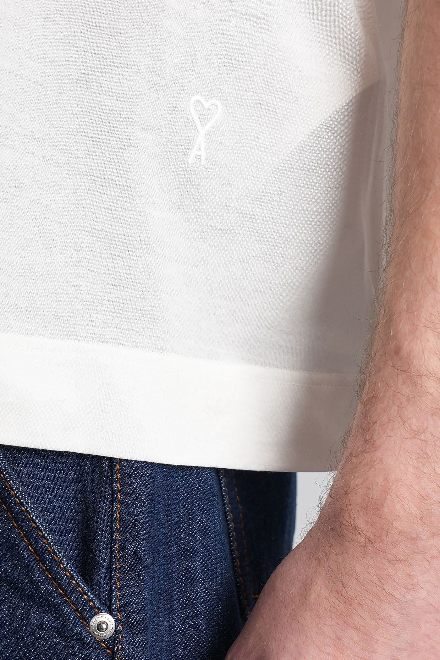 Polo in white cotton - Image 5