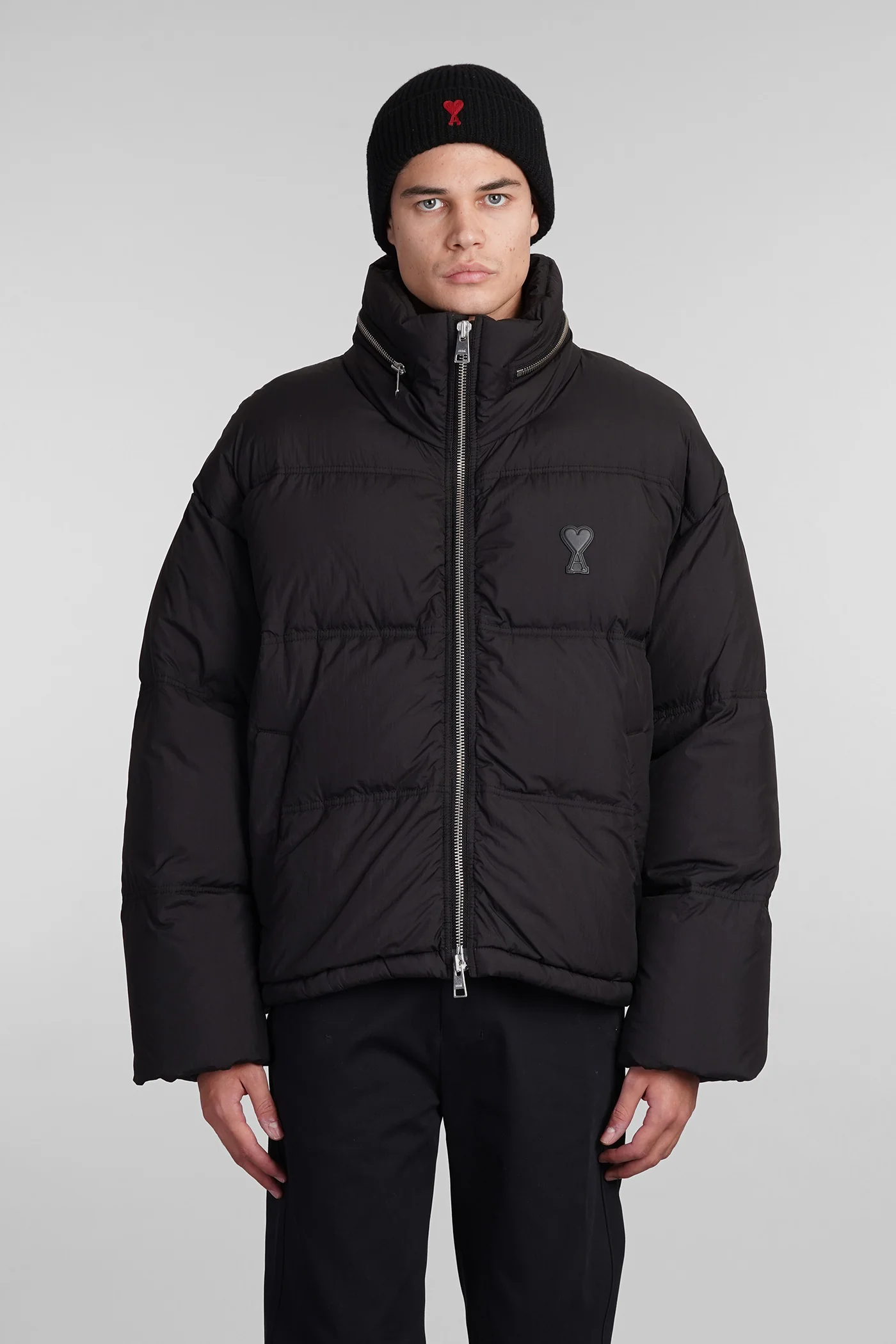 puffer in black polyamide