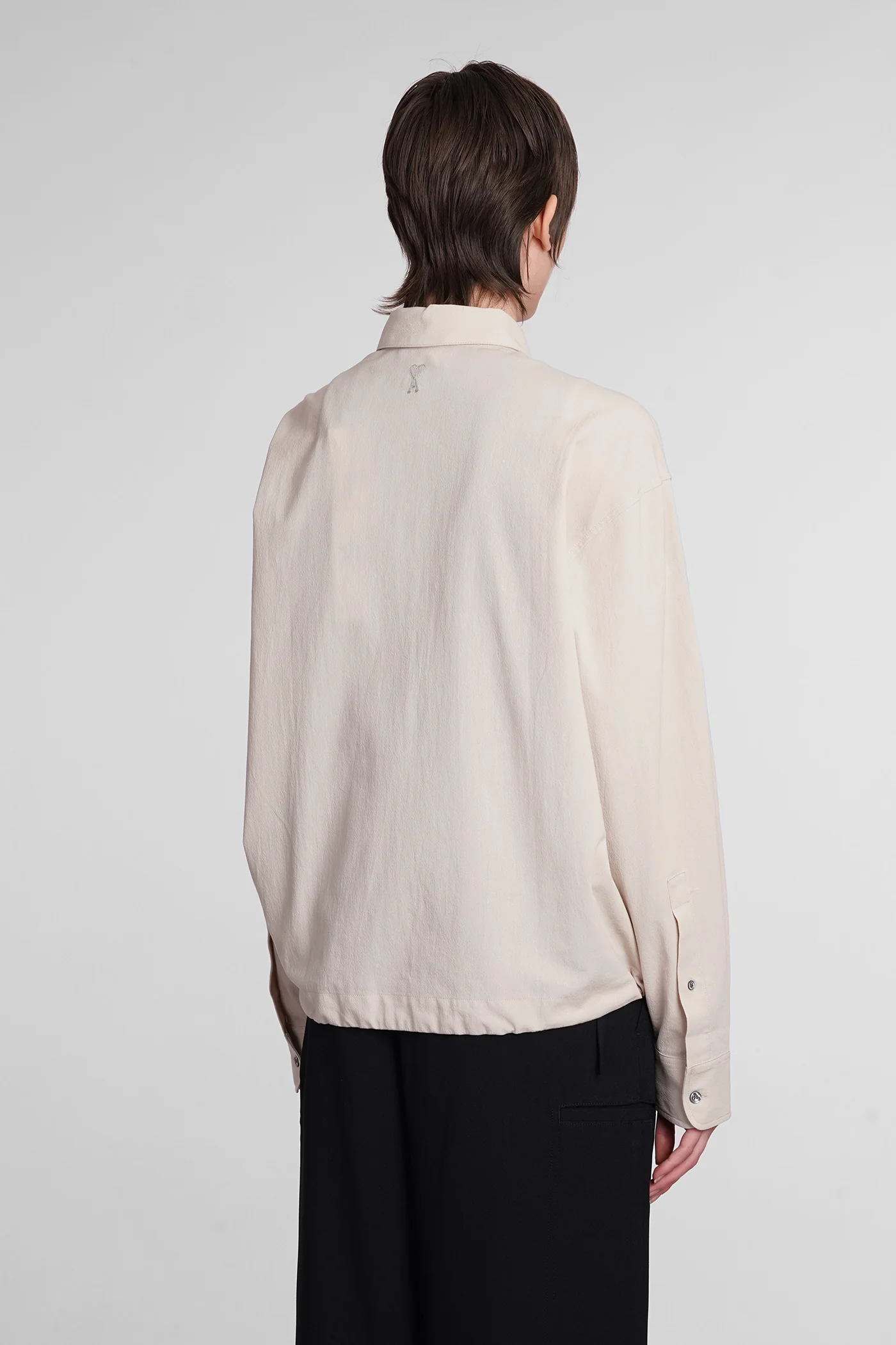 Shirt in beige cotton - Image 3