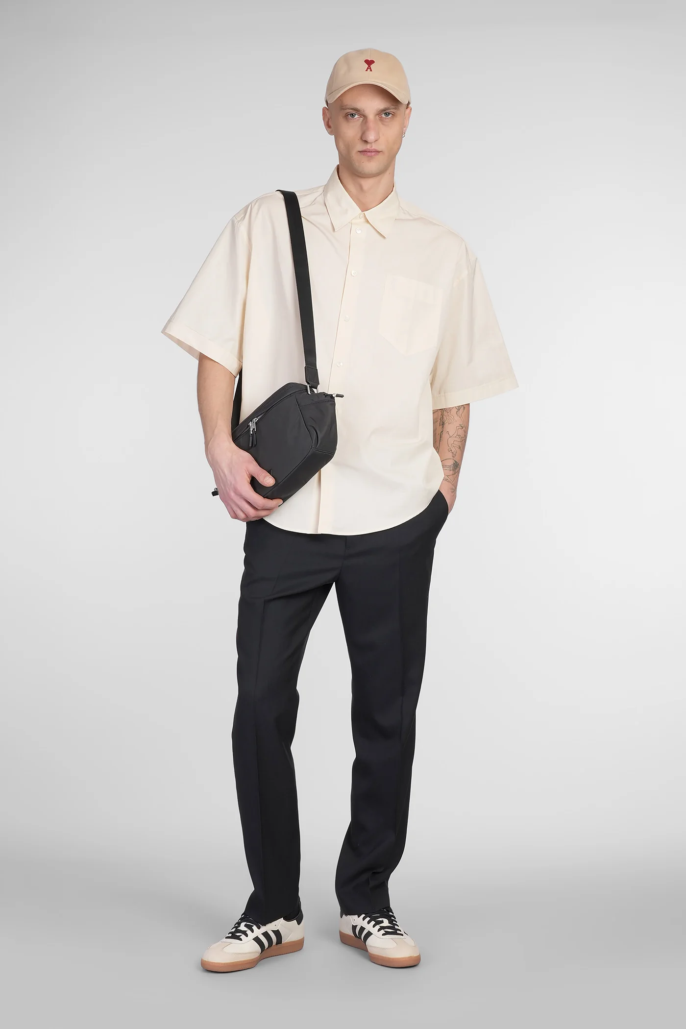 Shirt in beige cotton - Image 2