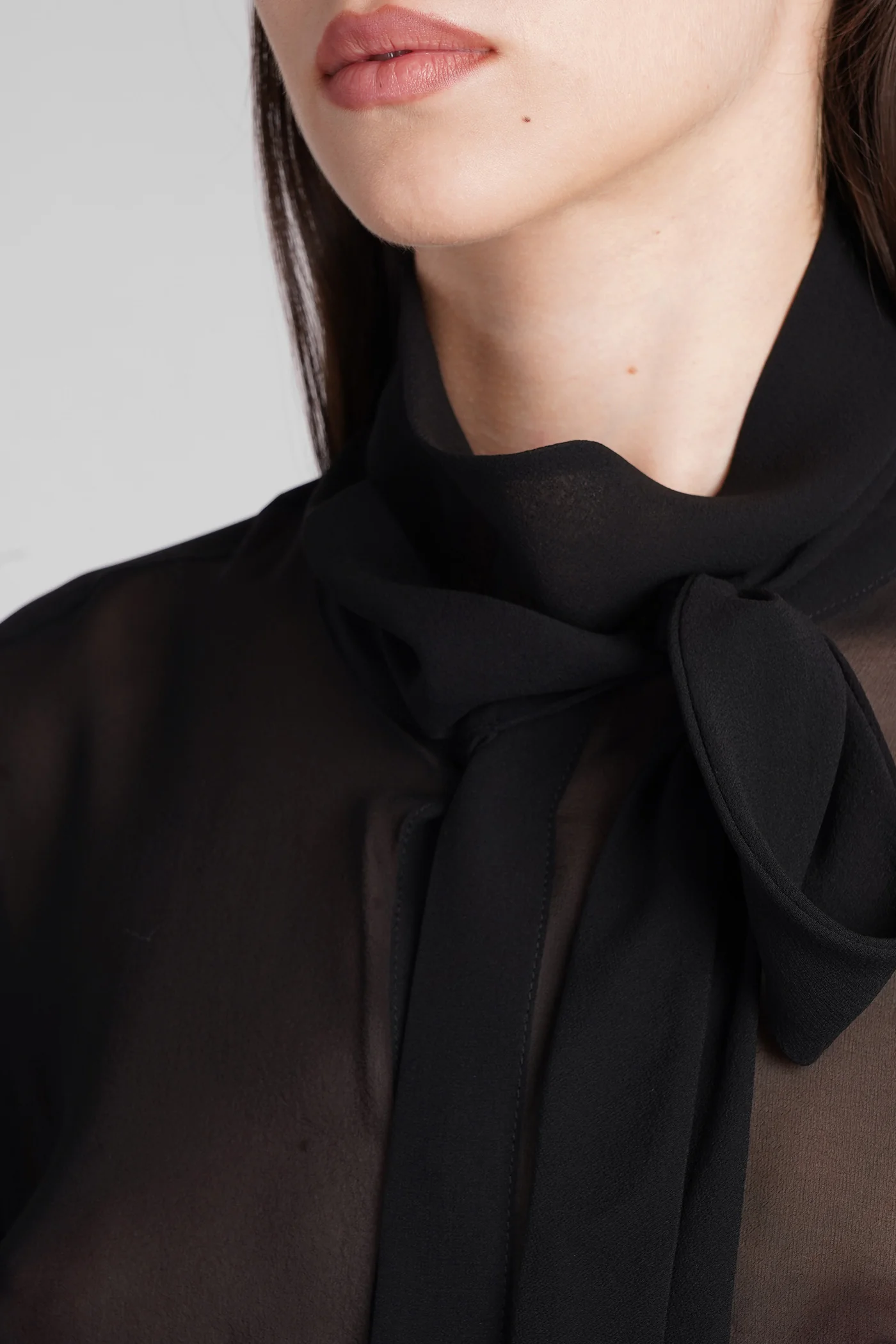 Shirt in black silk - Image 5
