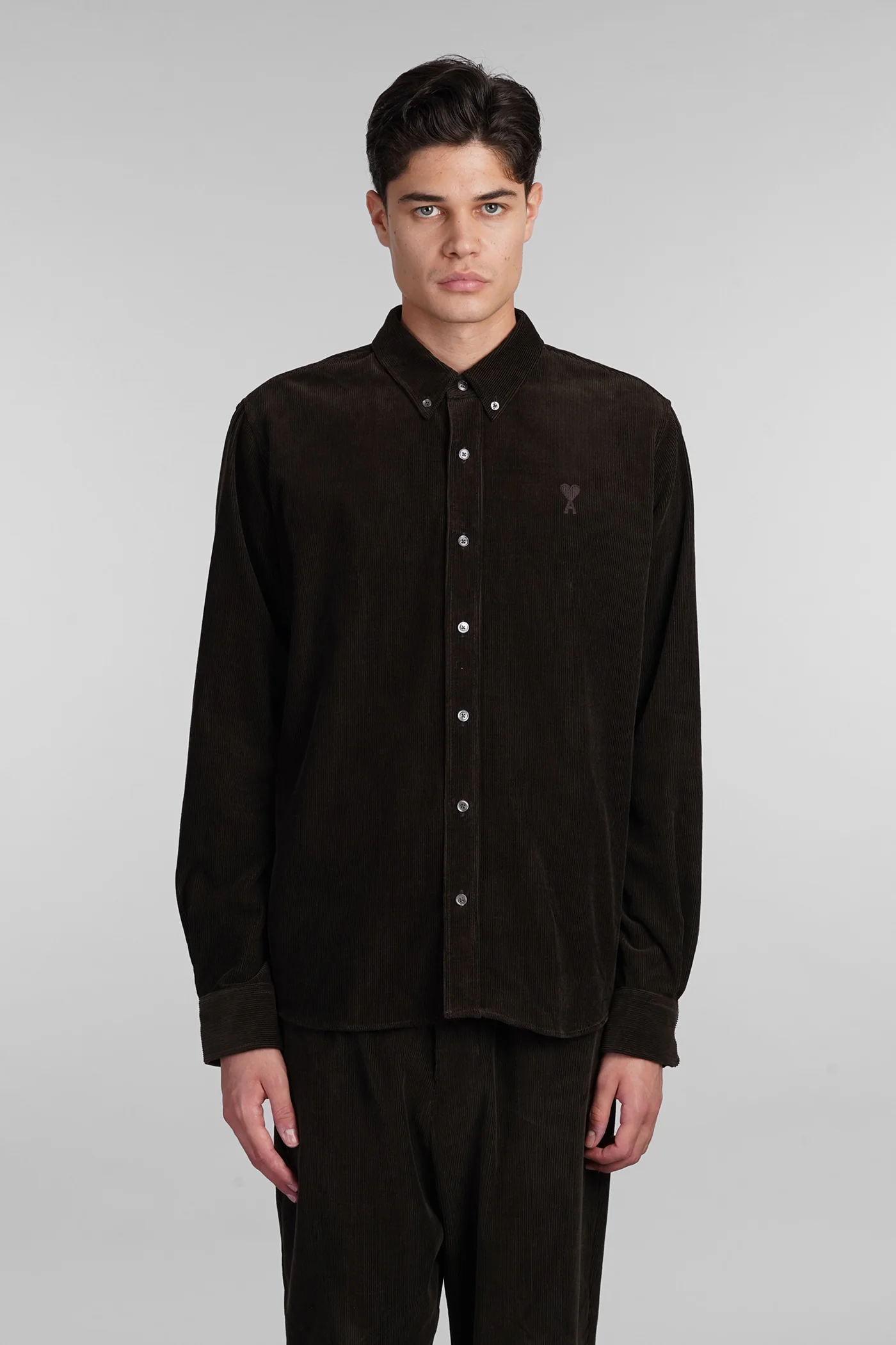Shirt in green cotton