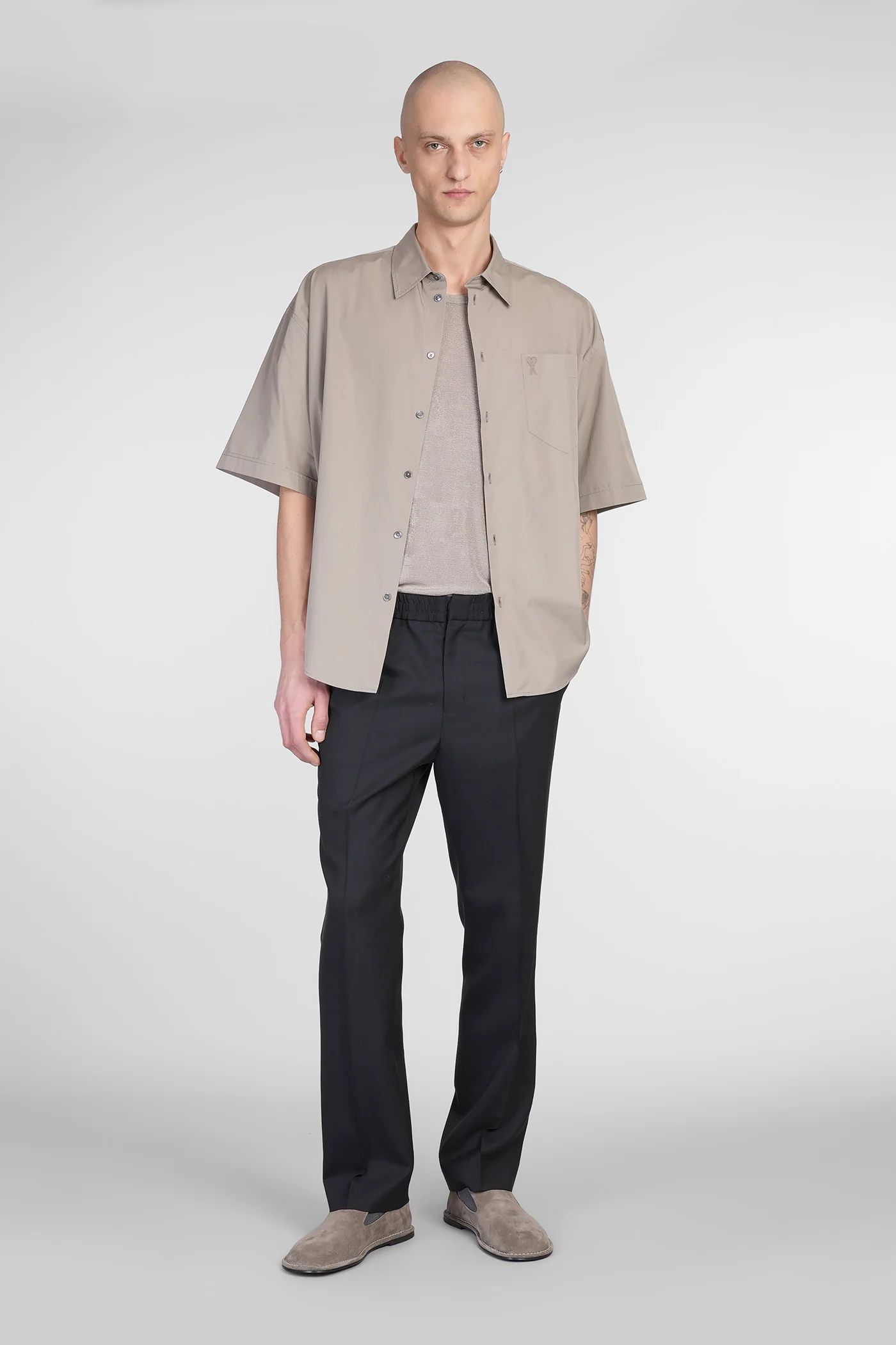 Shirt in grey cotton - Image 2