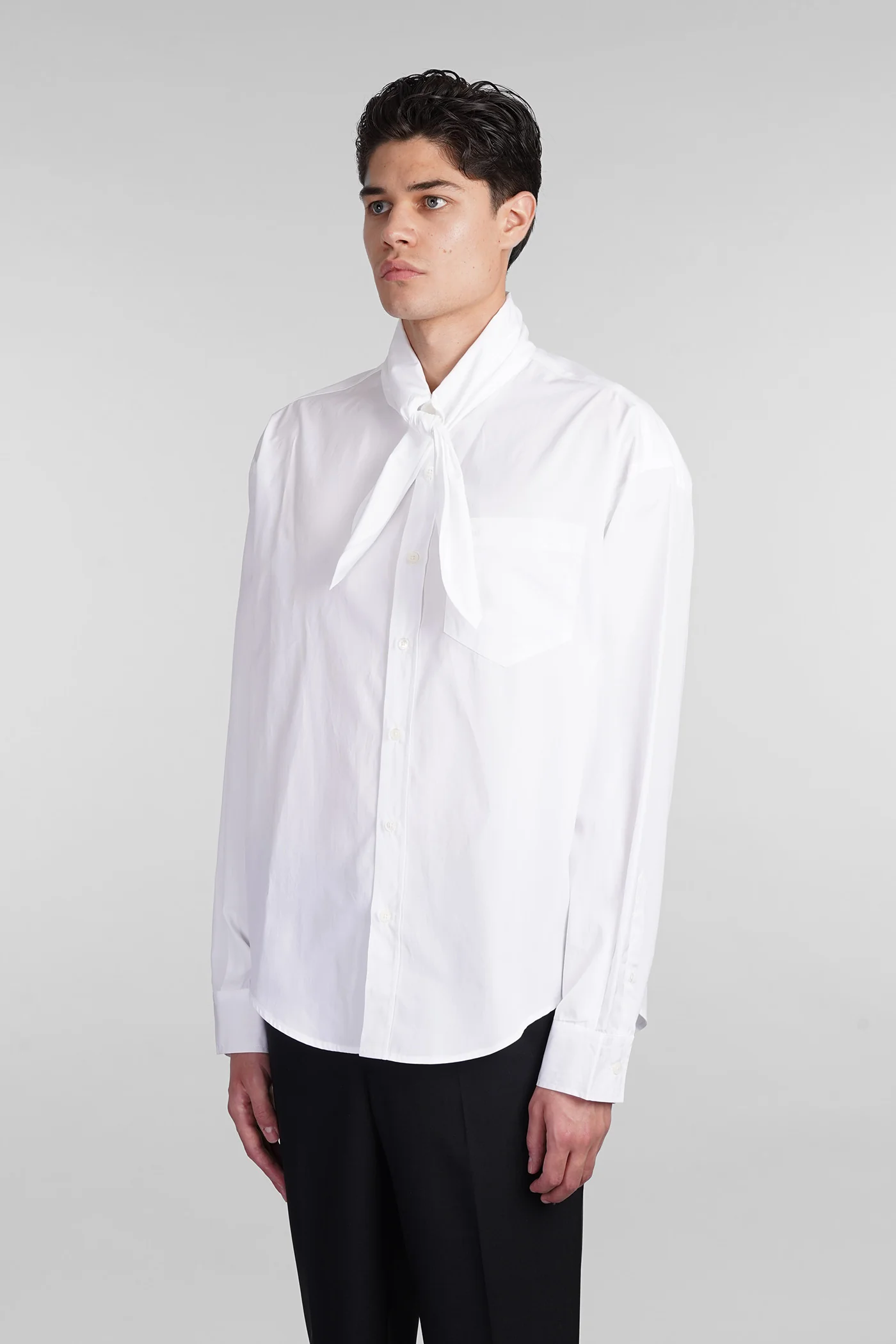 Shirt in white cotton - Image 4