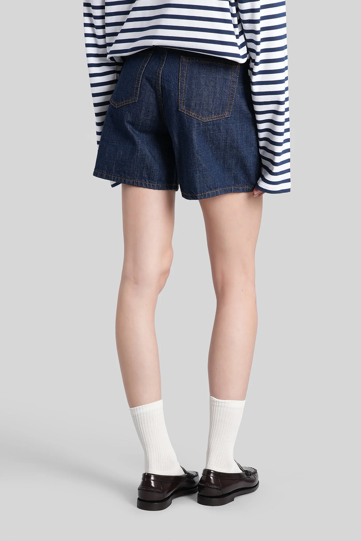 Shorts in blue cotton - Image 3
