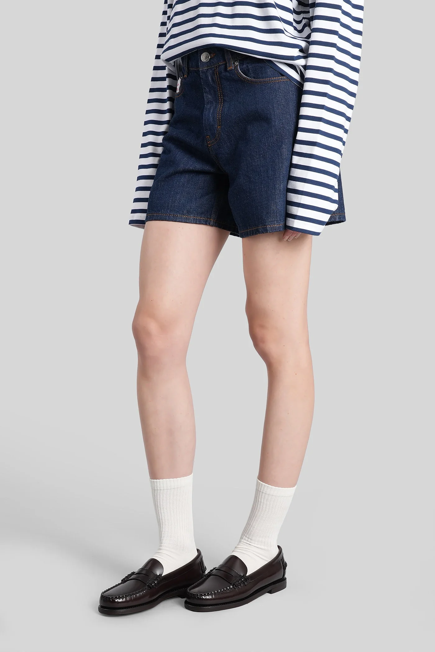 Shorts in blue cotton - Image 4