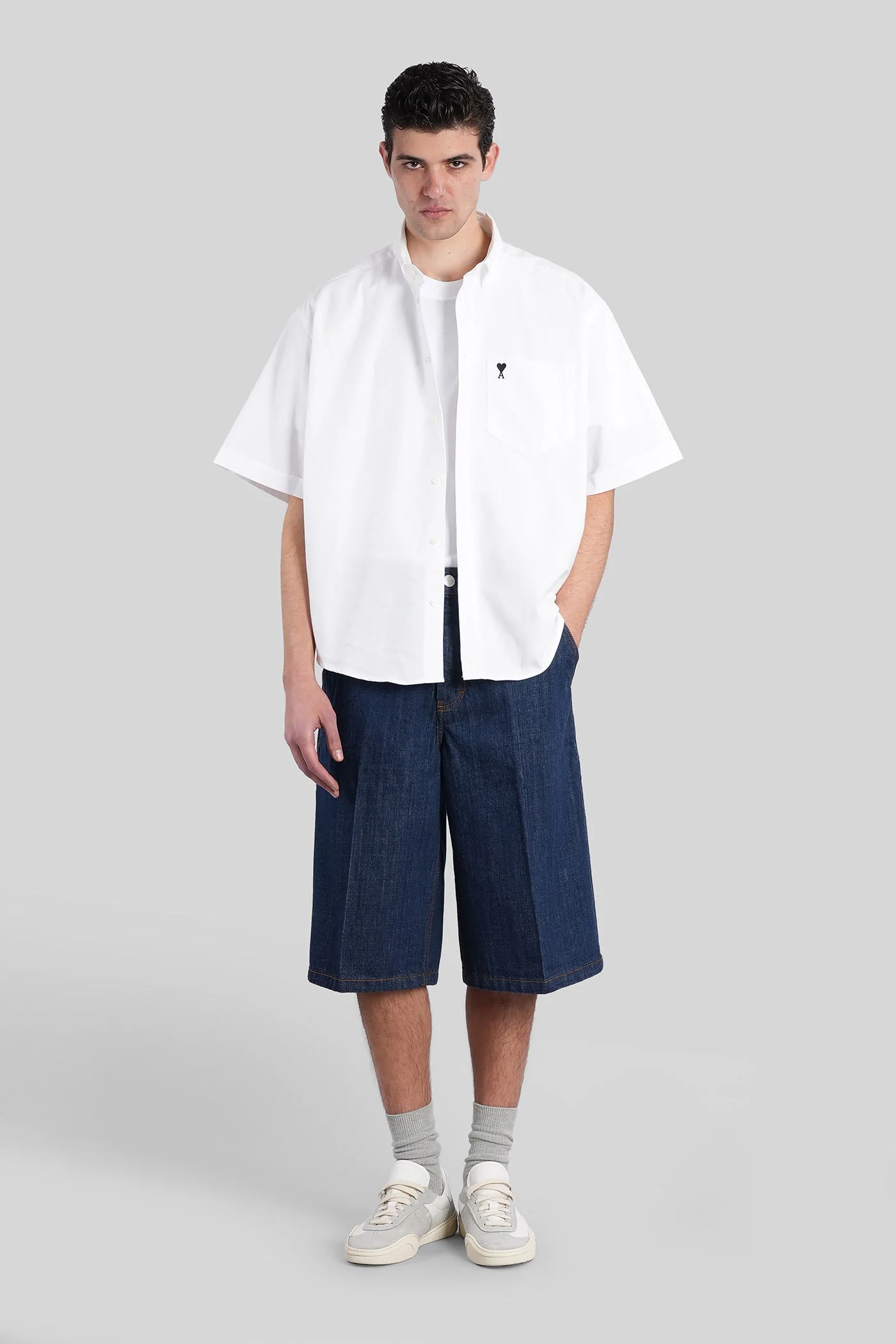 Shorts in blue cotton - Image 2