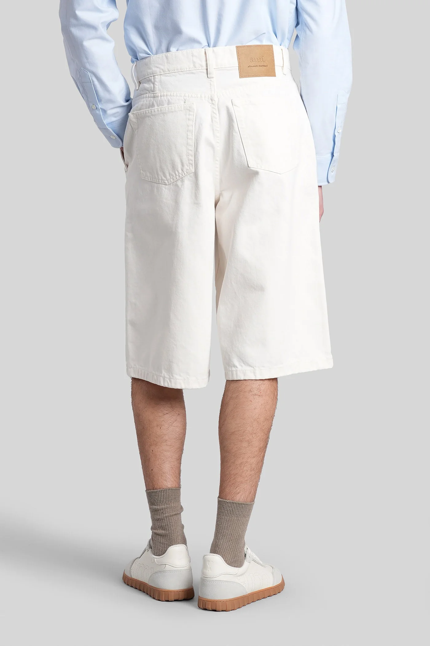 Shorts in white cotton - Image 3