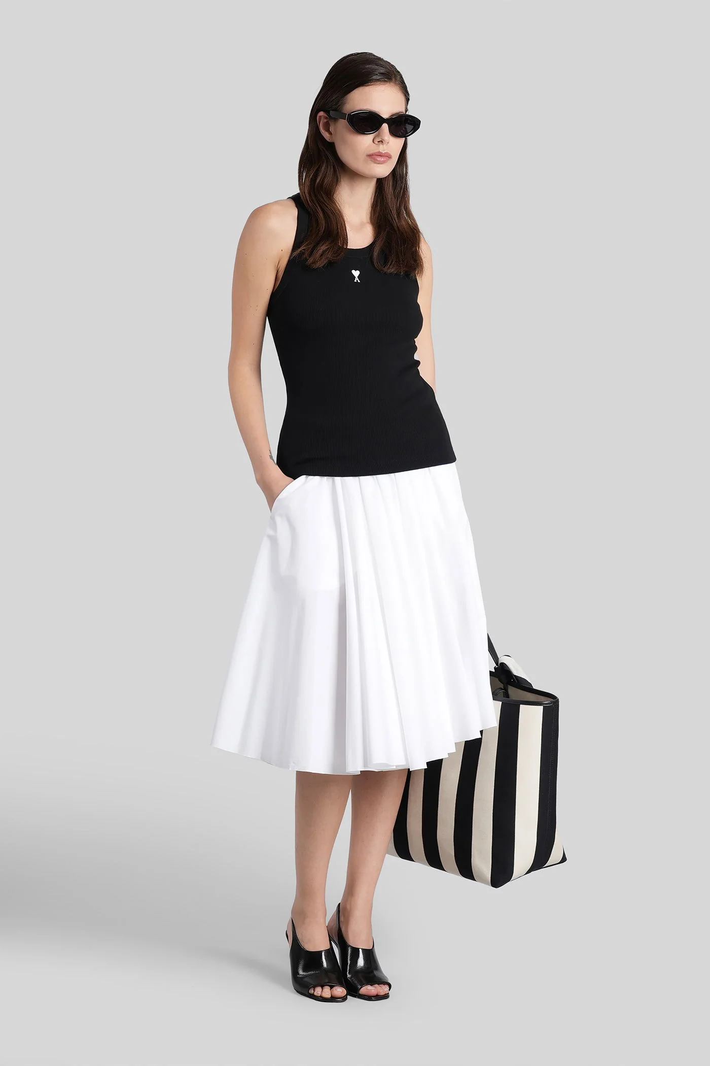 Skirt in white cotton - Image 2