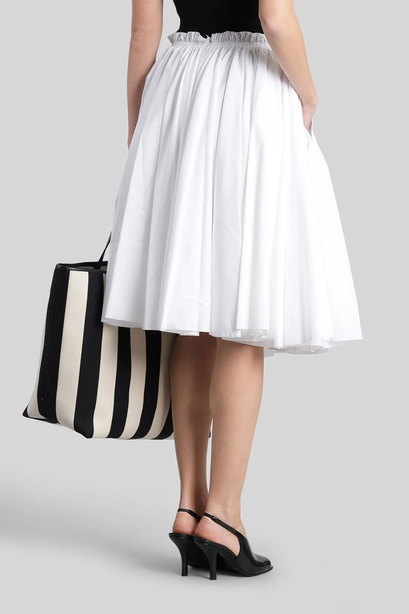 Skirt in white cotton - Image 3