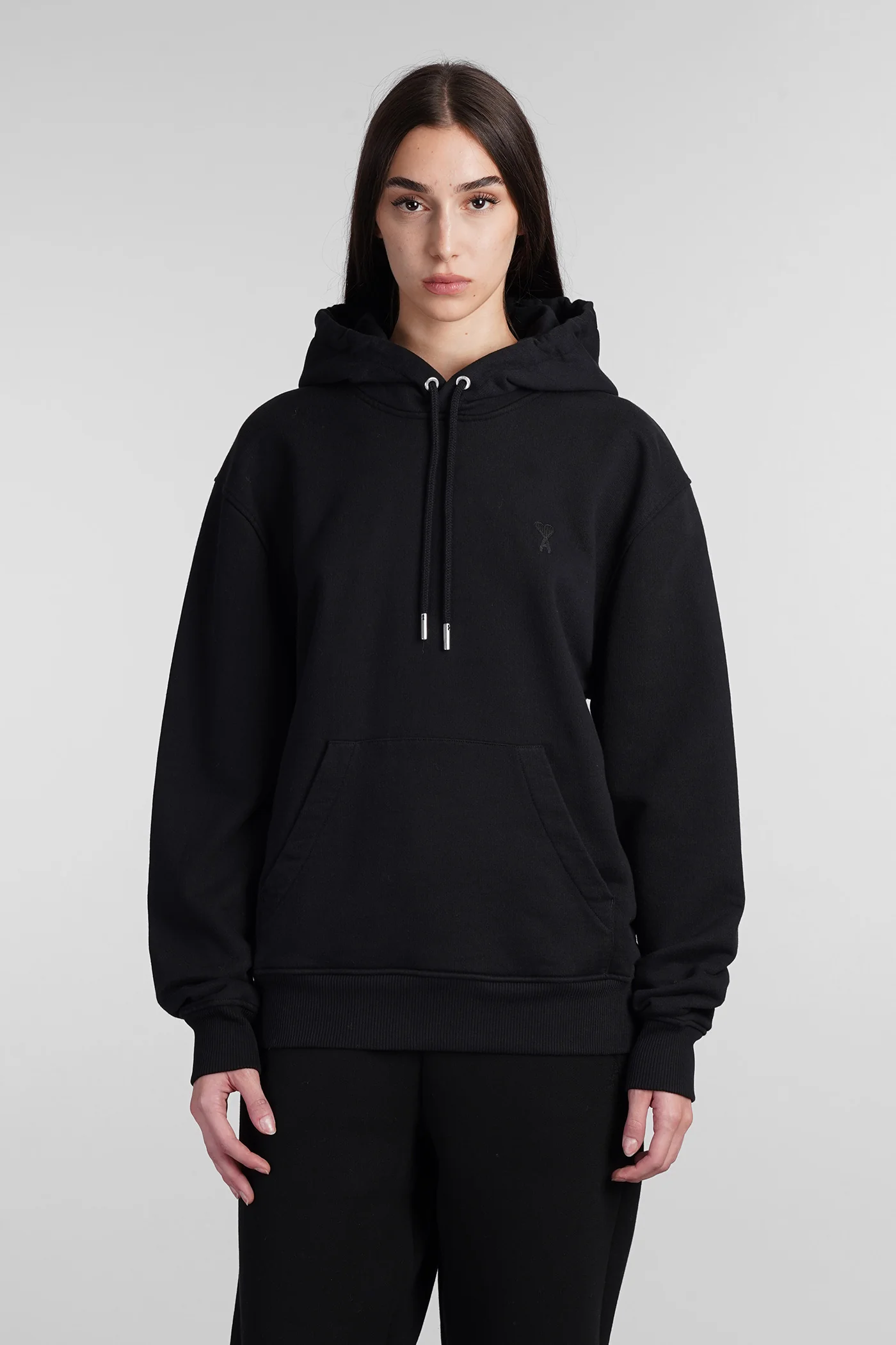 Sweatshirt in black cotton