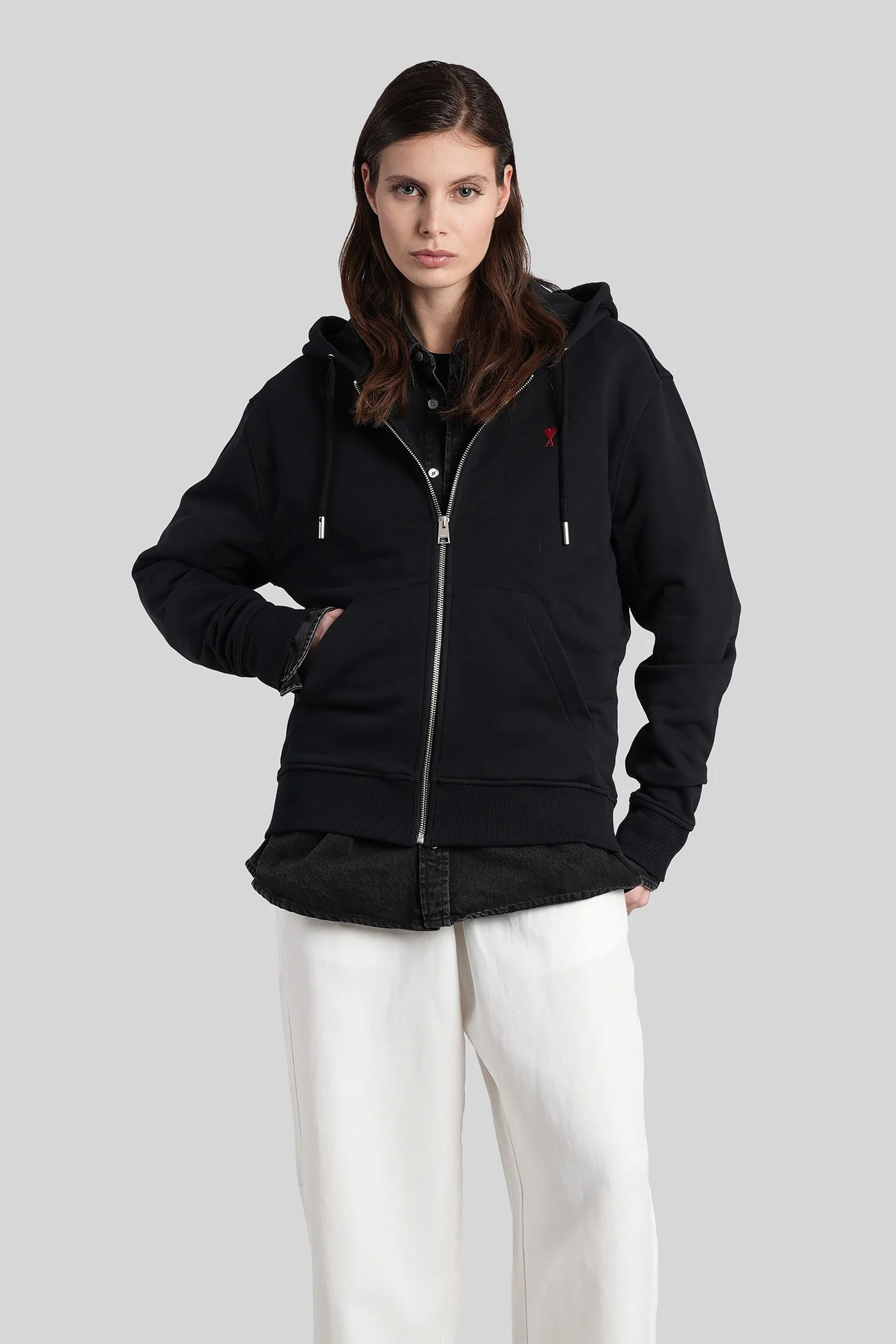 Sweatshirt in black cotton - Image 2