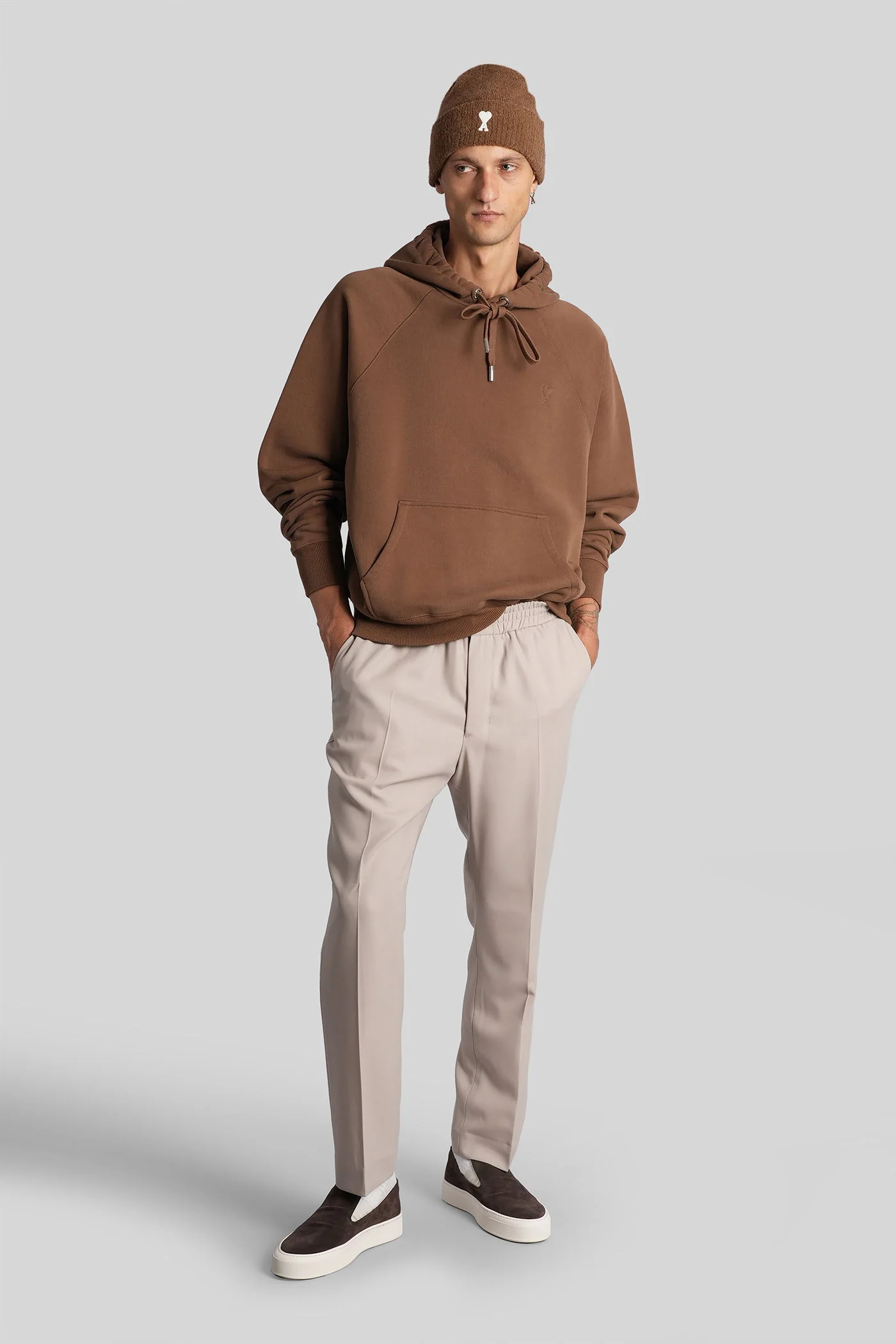 Sweatshirt in brown cotton - Image 2