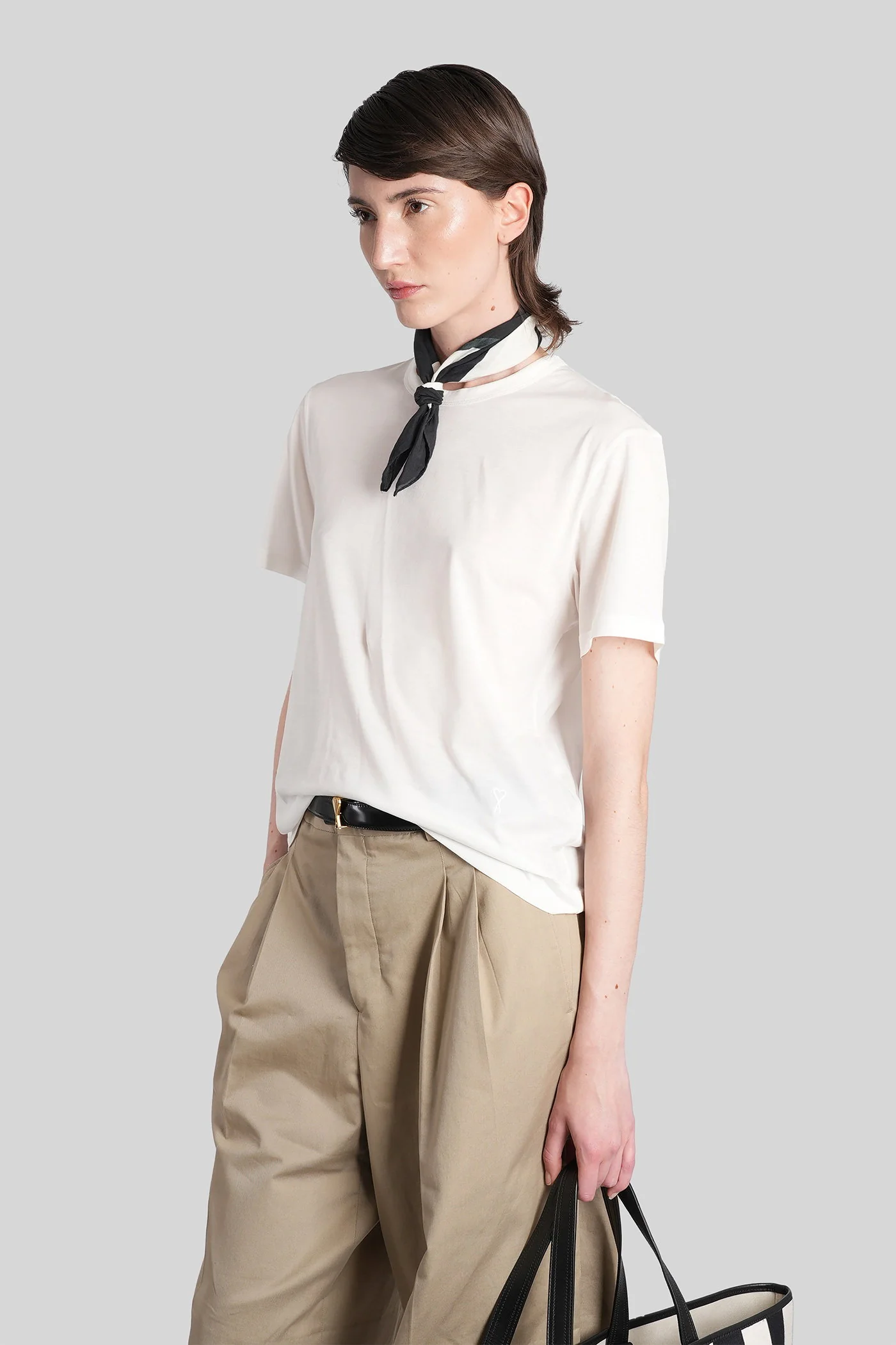 T-Shirt in beige cotton - Image 4