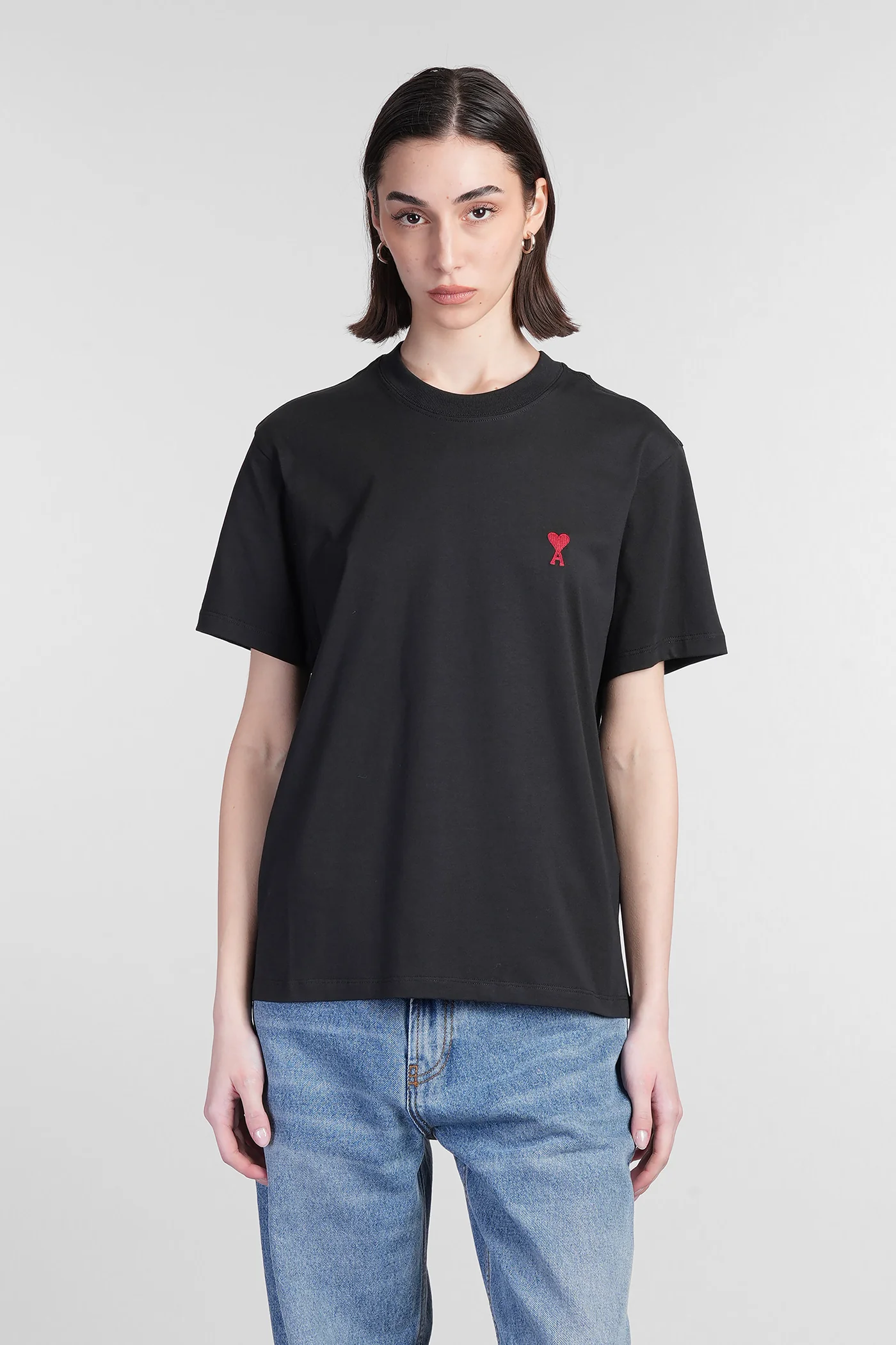 T-Shirt in black cotton