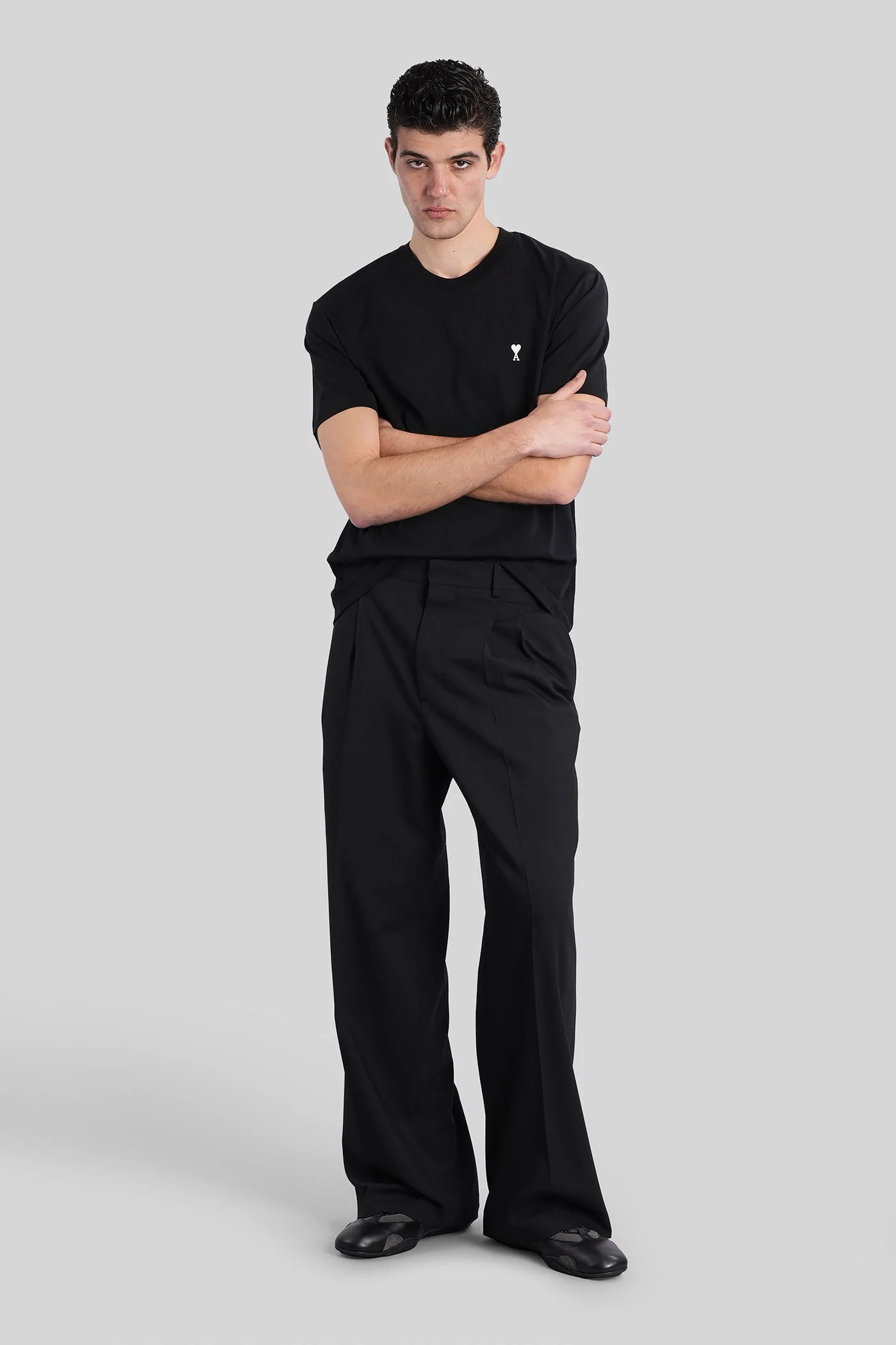 T-Shirt in black cotton - Image 2