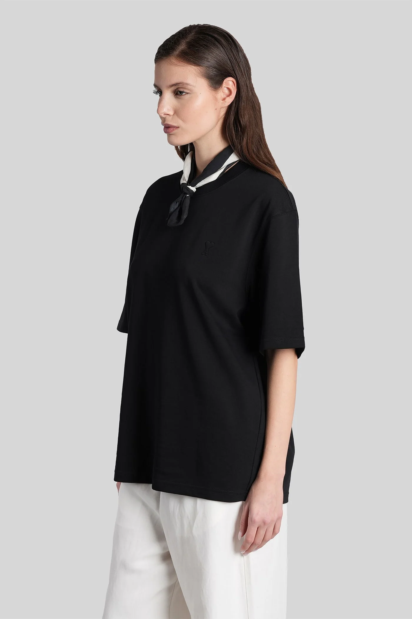 T-Shirt in black cotton - Image 4