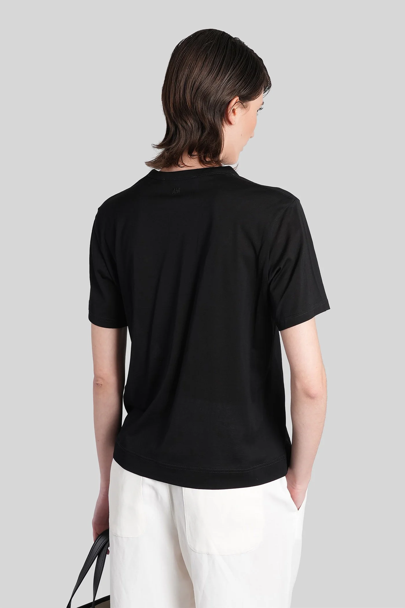 T-Shirt in black cotton - Image 3