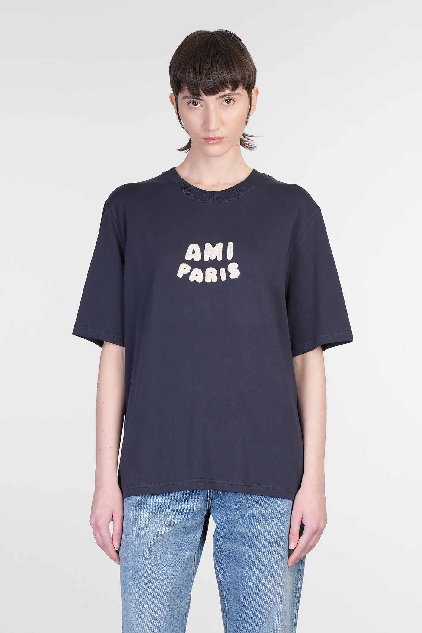 T-Shirt in blue cotton