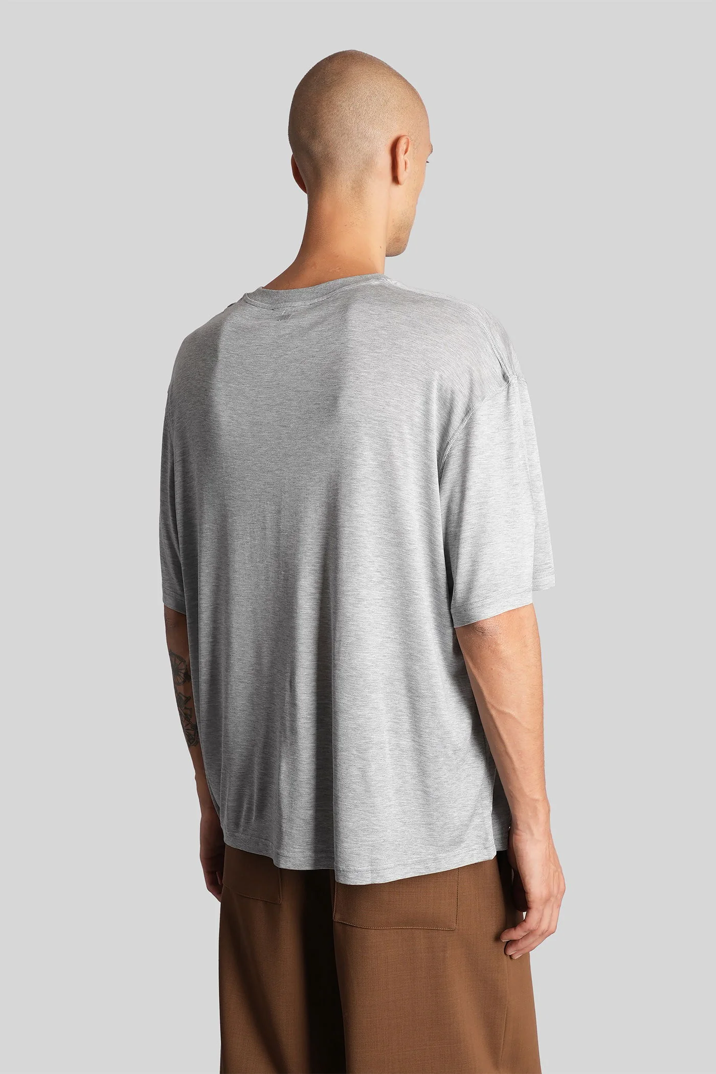 T-Shirt in grey viscose - Image 3