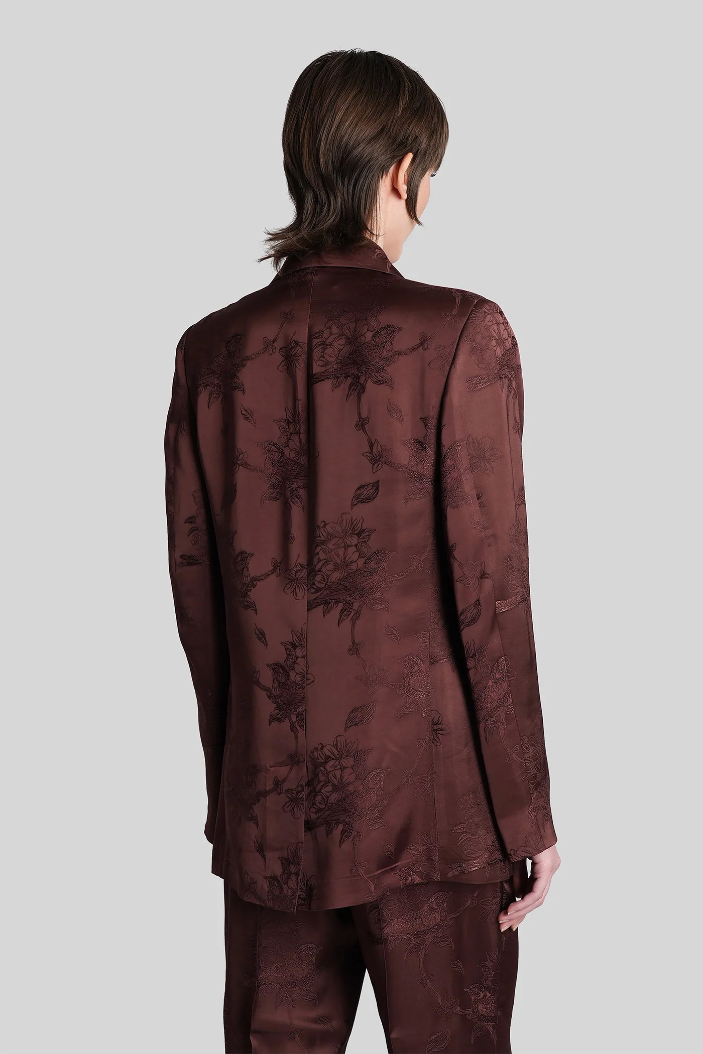 Blazer in bordeaux viscose - Image 3