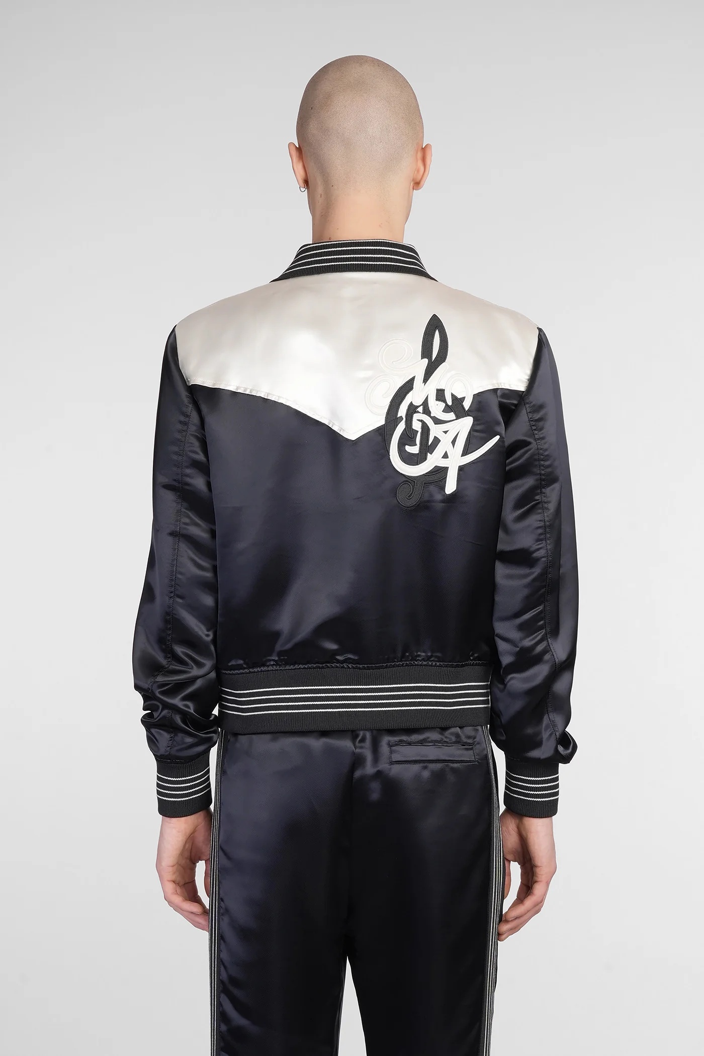 Bomber Jacket in black viscose - Image 3
