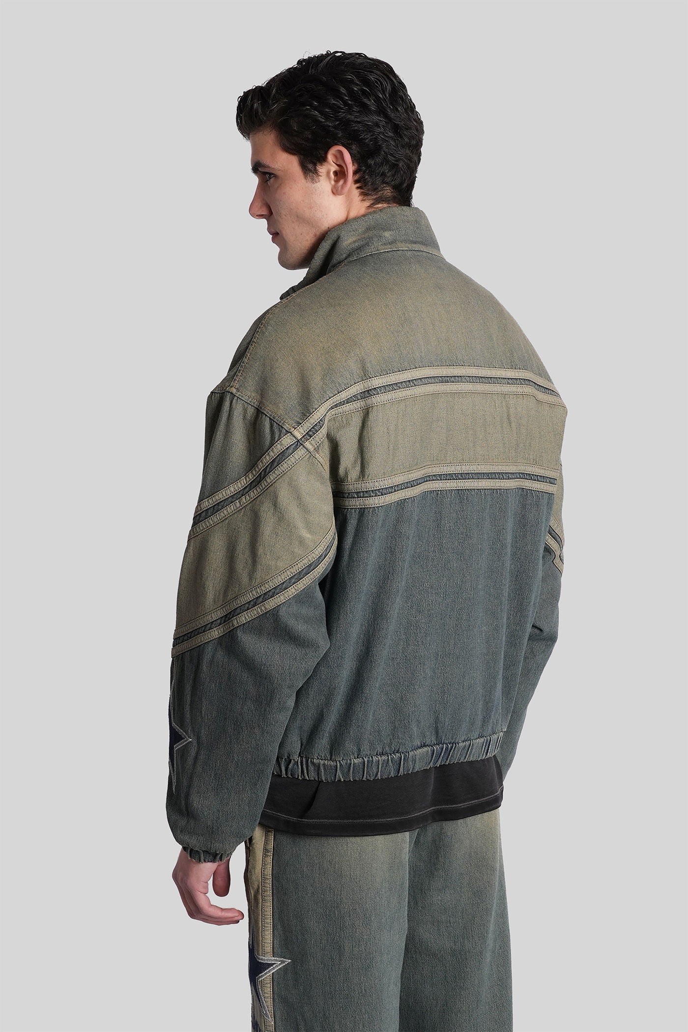 Bomber Jacket in blue denim - Image 3