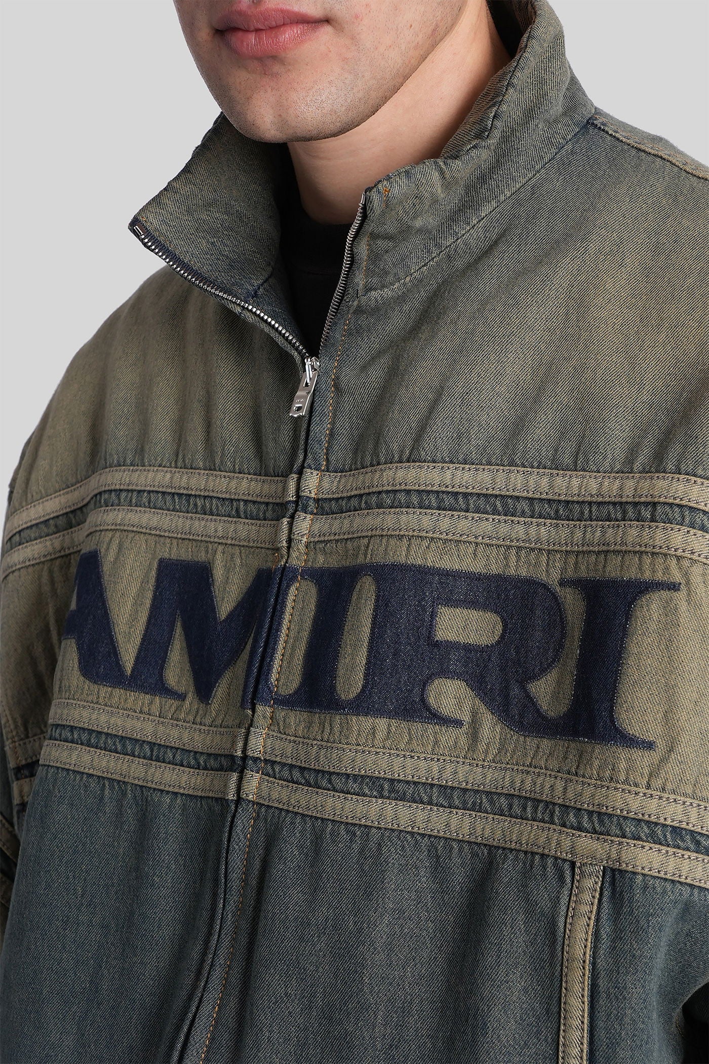 Bomber Jacket in blue denim - Image 5