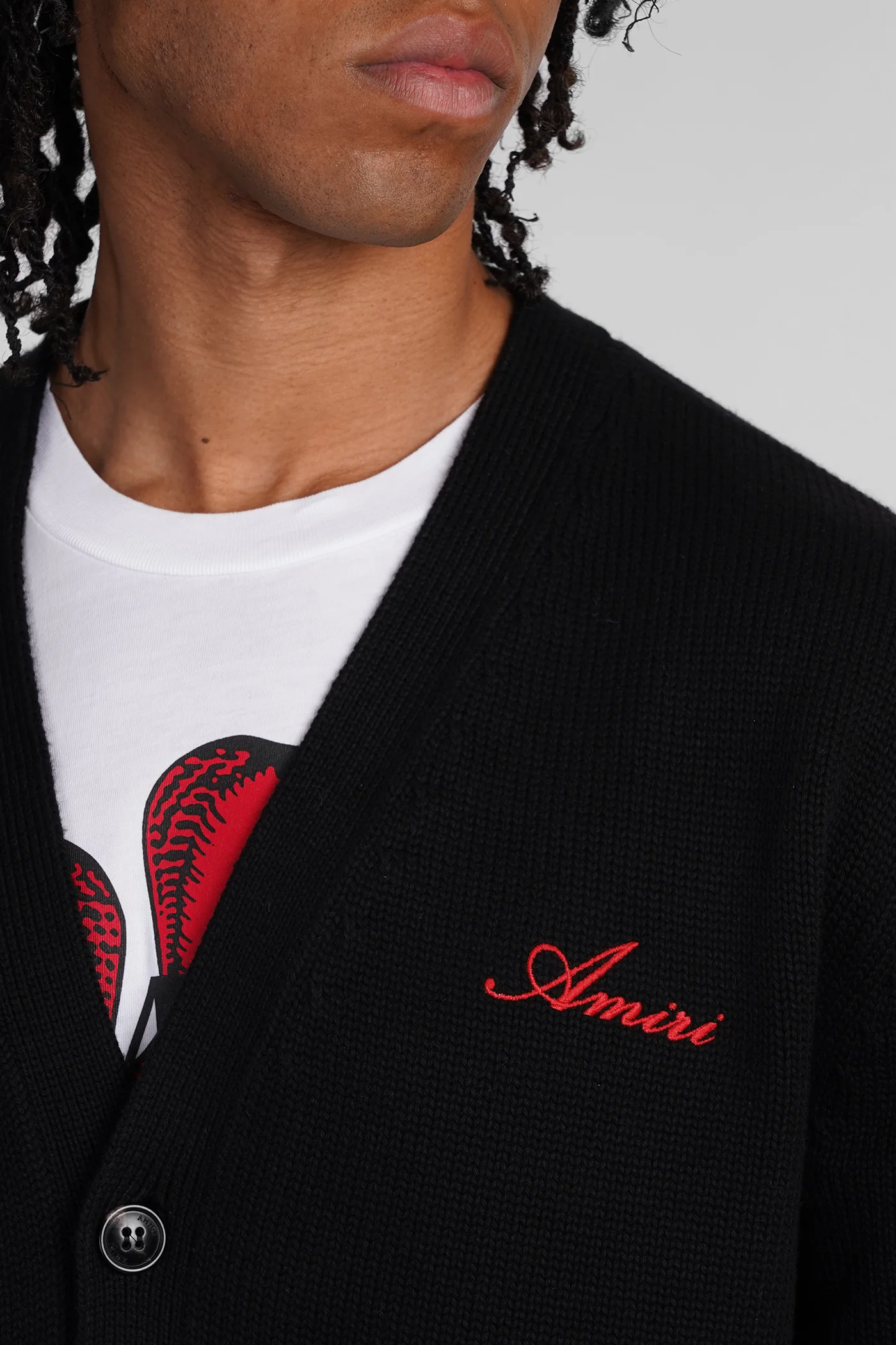 Cardigan in black cotton - Image 5
