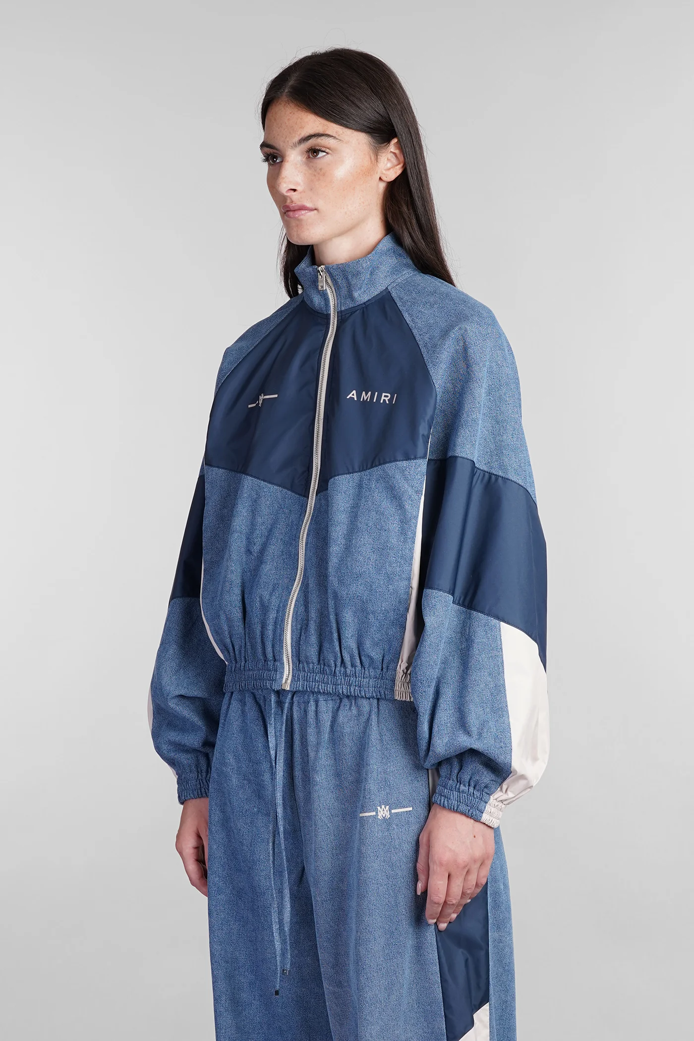Casual jacket in blue nylon - Image 4
