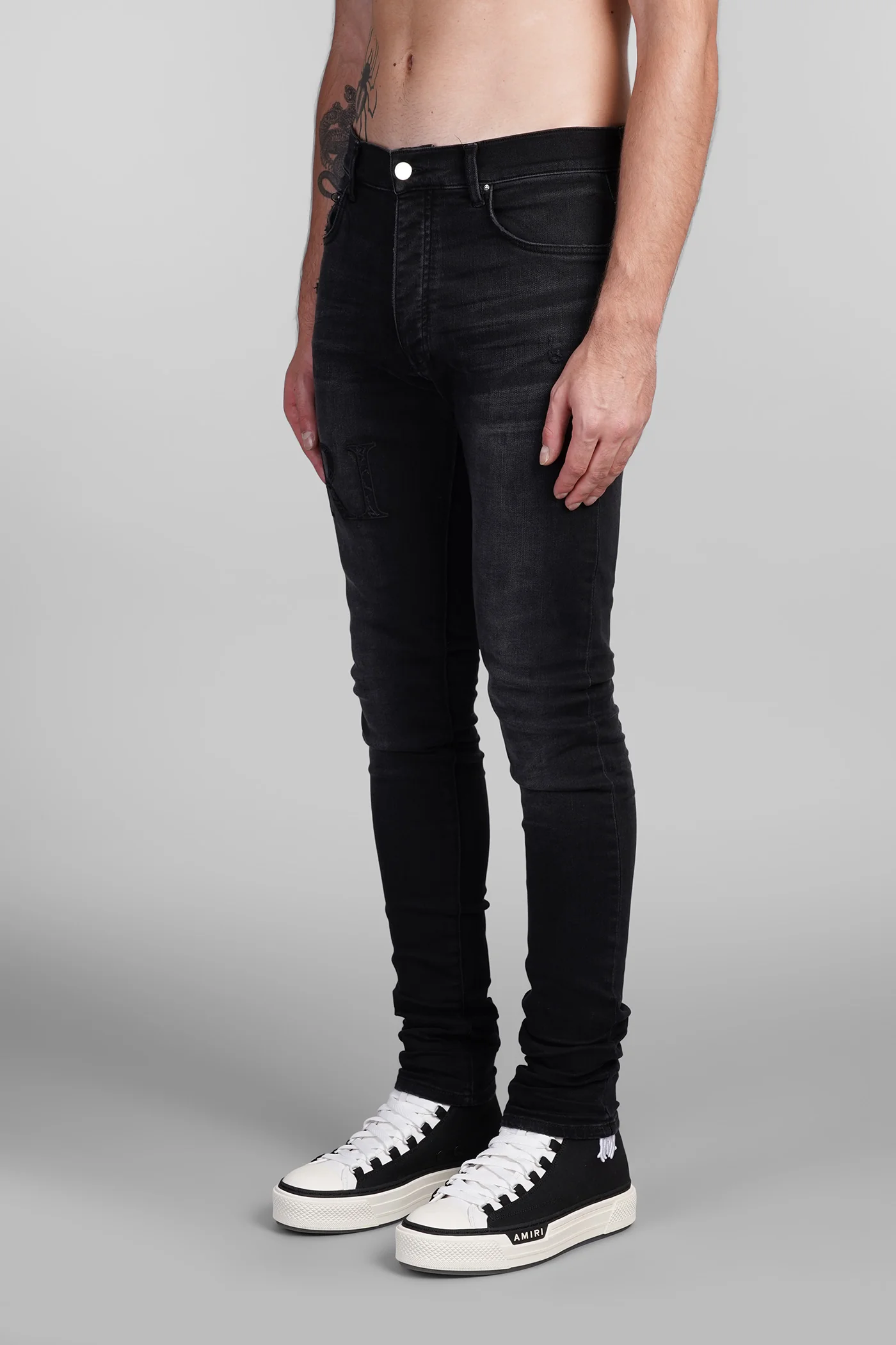 Jeans in black cotton - Image 4