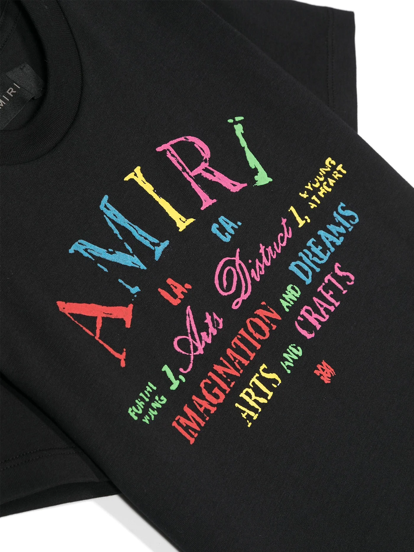T-Shirt in black cotton - Image 3