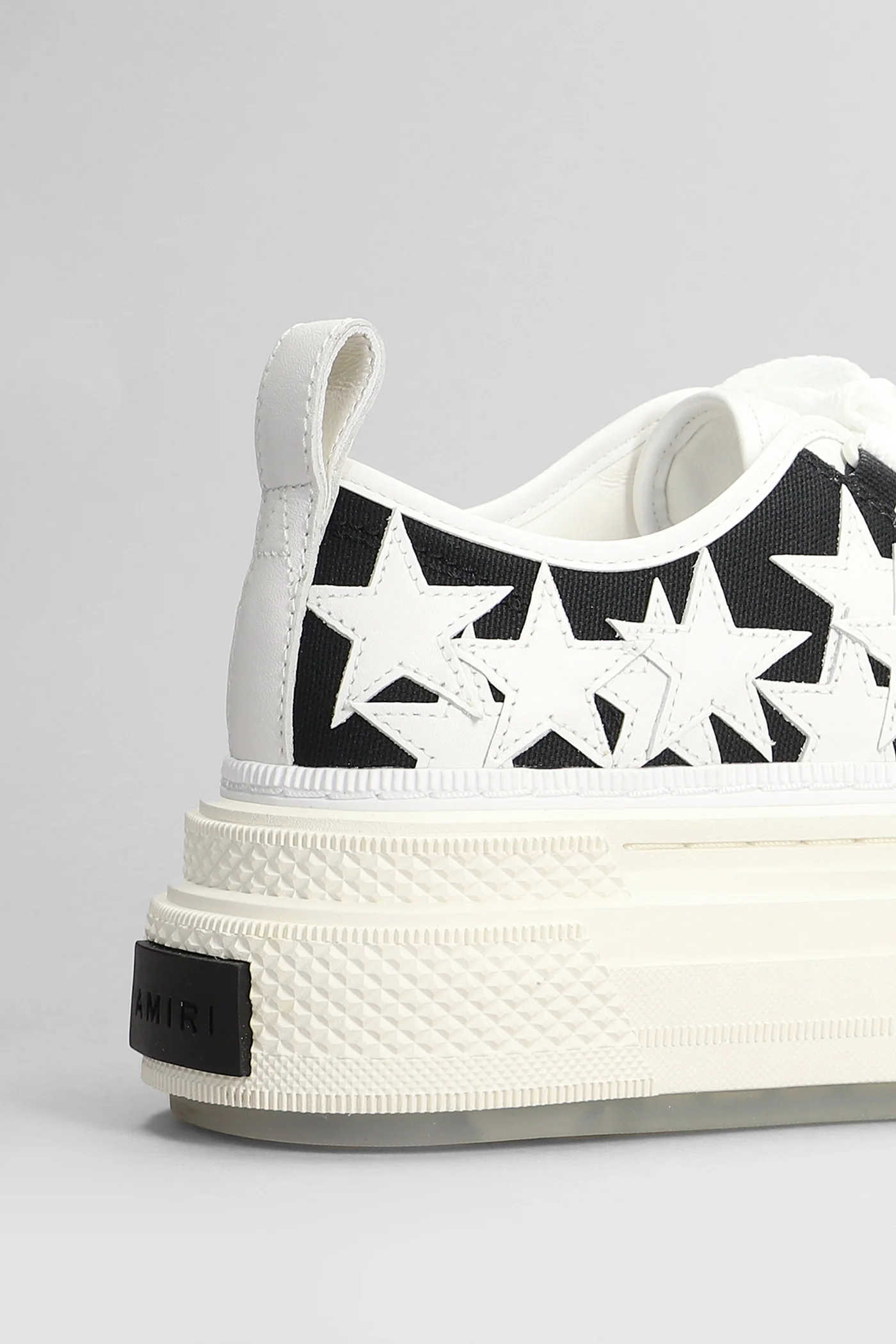 Platform stars court Sneakers in white cotton - Image 5