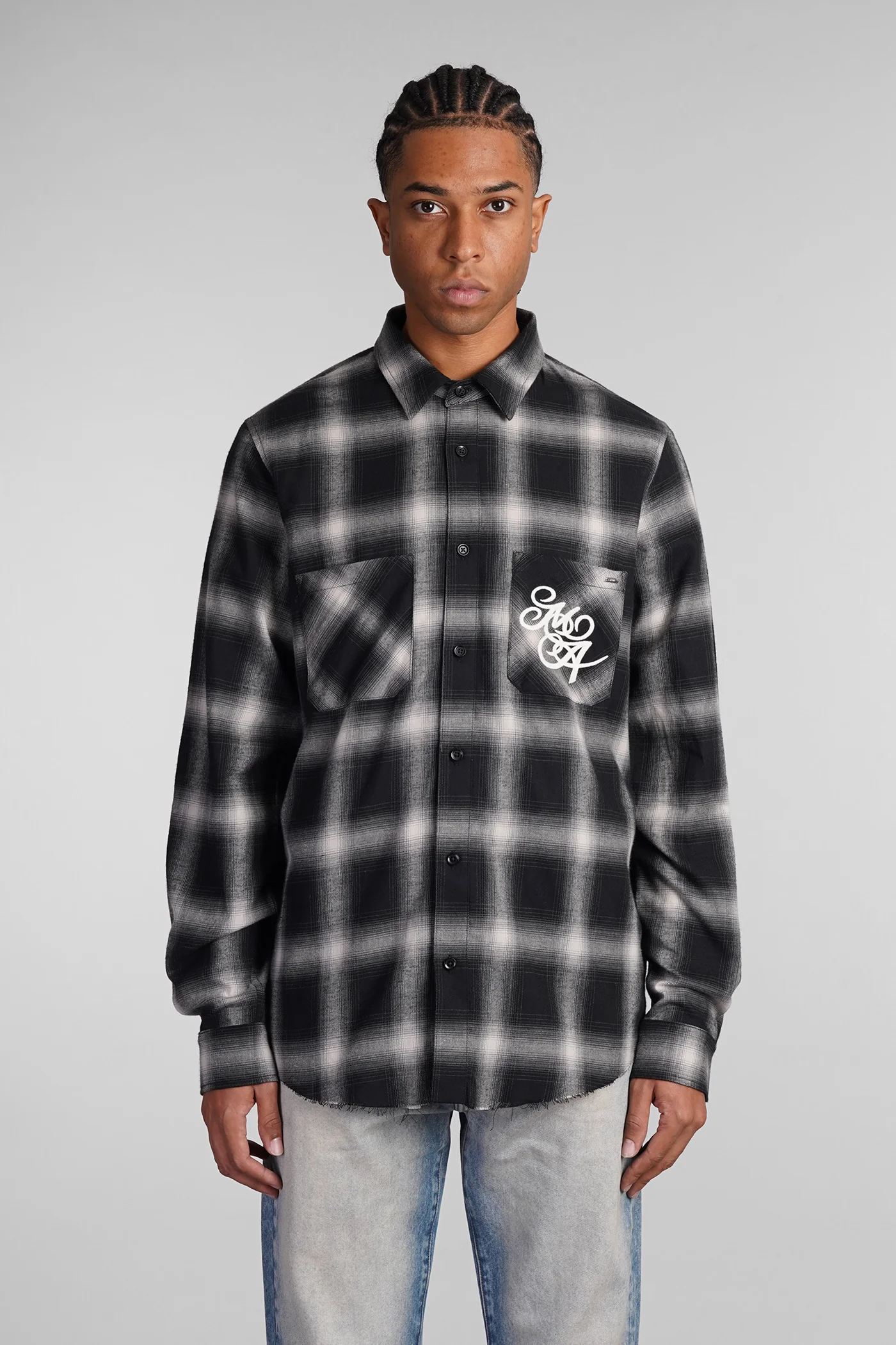 Shirt in black cotton