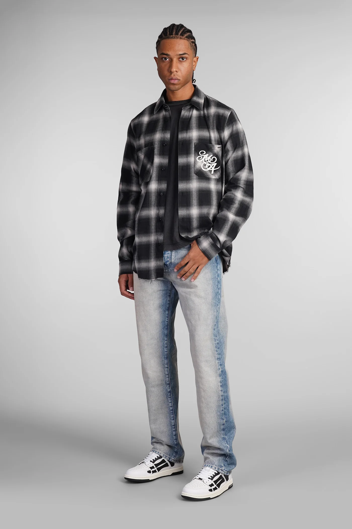 Shirt in black cotton - Image 2