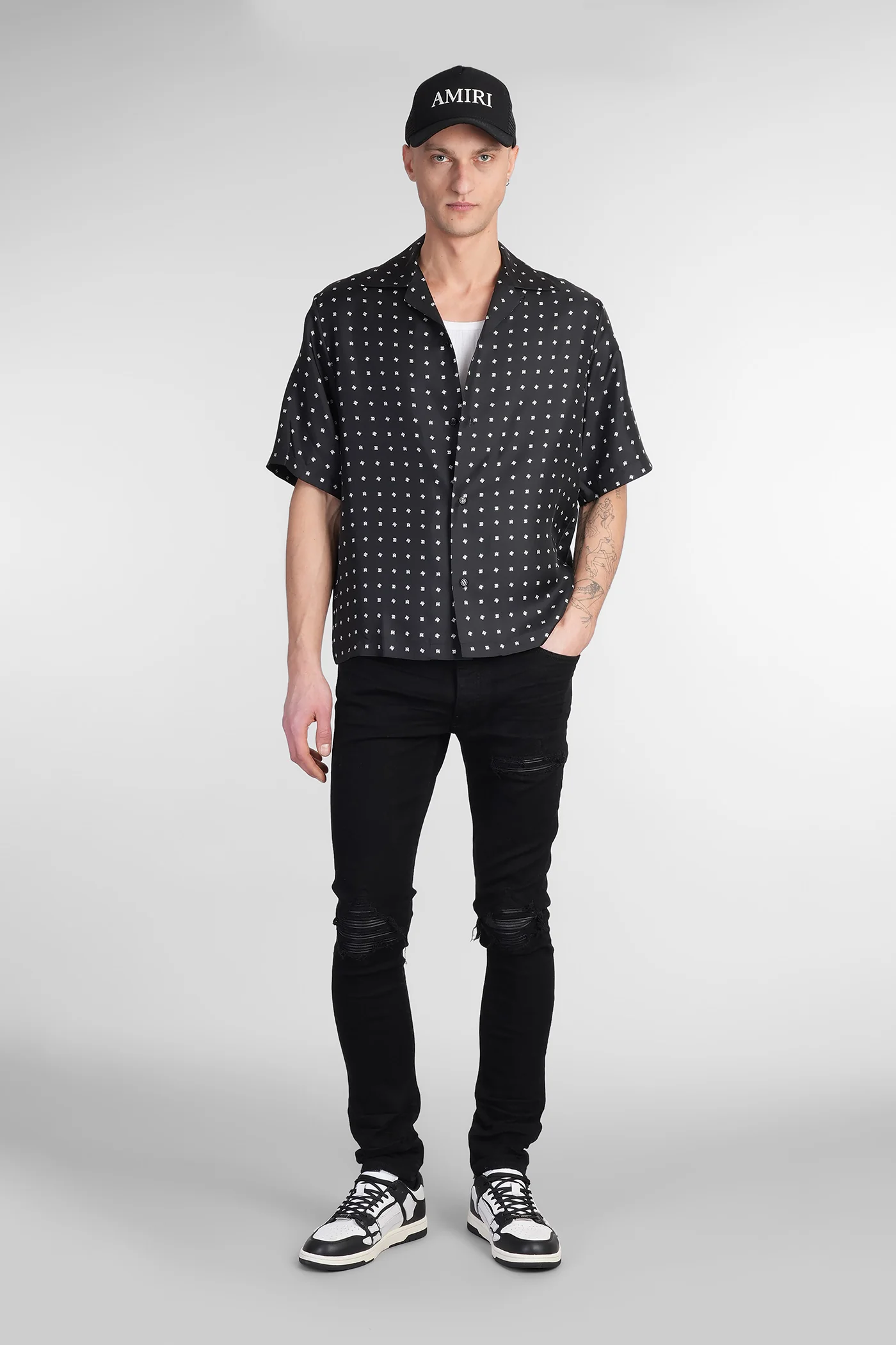 Shirt in black silk - Image 2