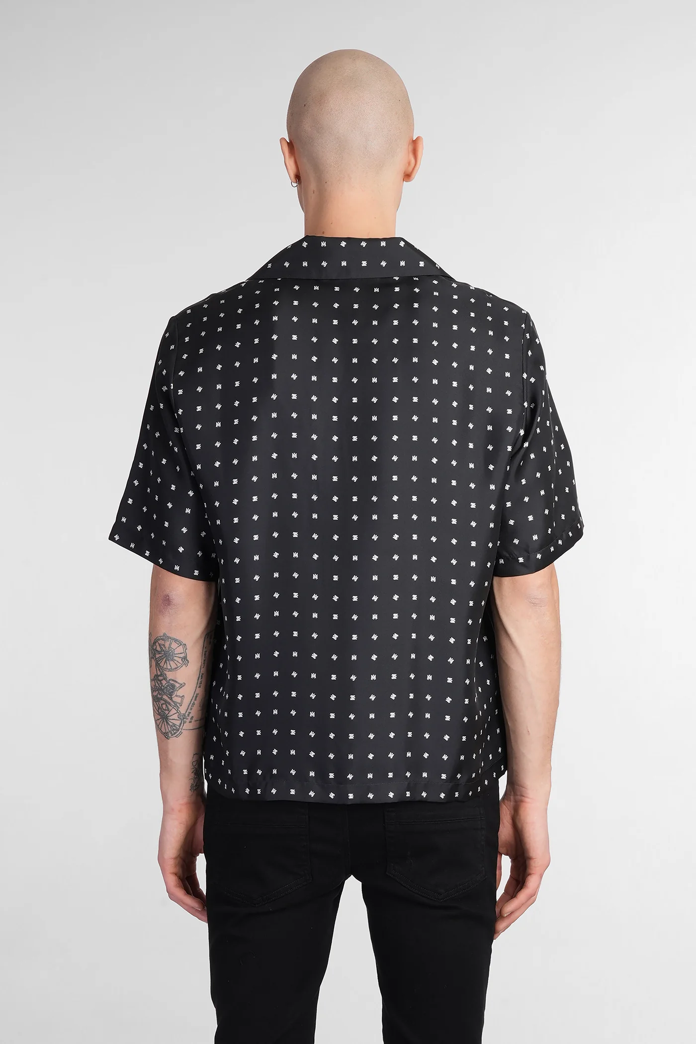 Shirt in black silk - Image 3